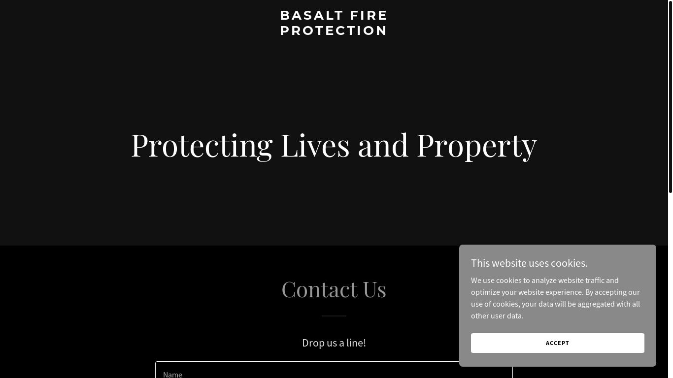website screenshot of https://basaltfireprotection.com/