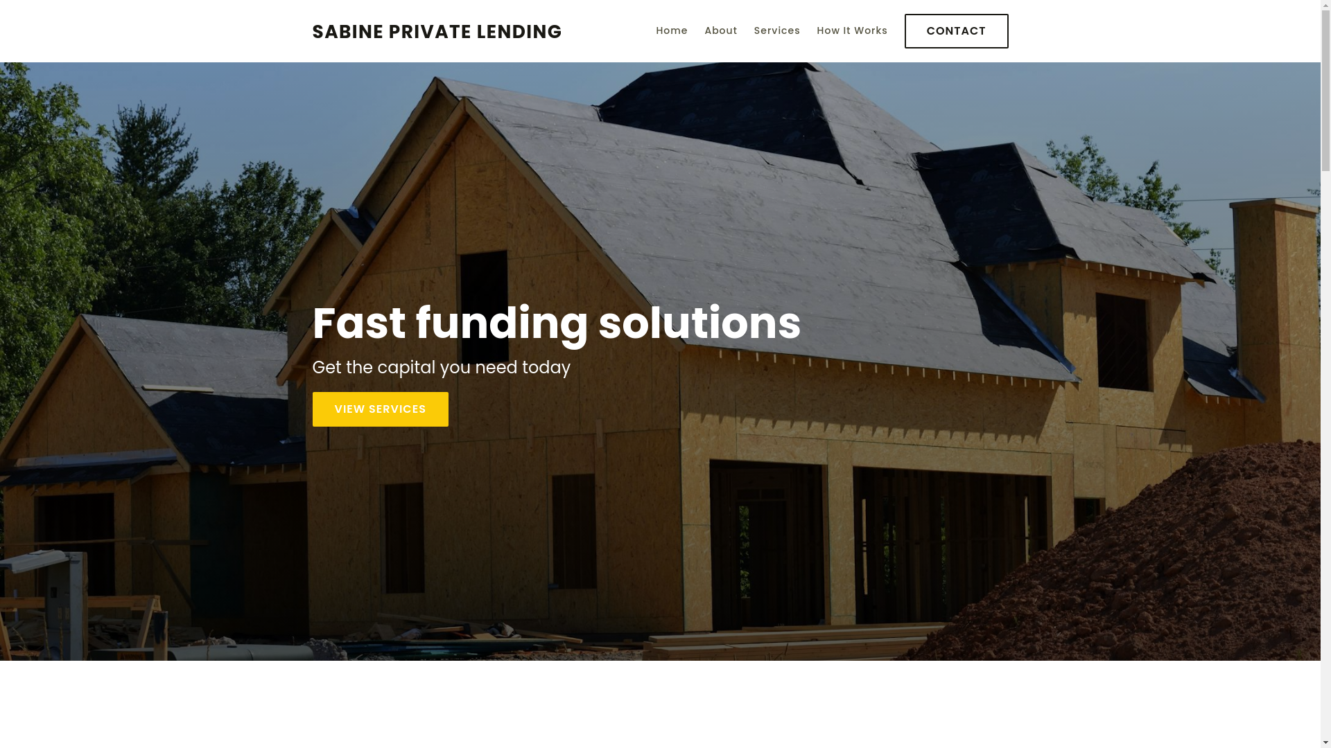 website screenshot of https://sabineprivatelending.com/