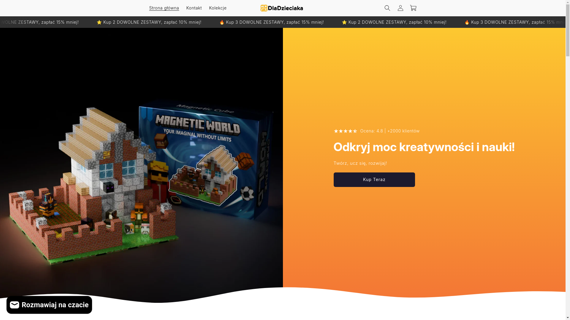website screenshot of https://dladzieciaka.online/