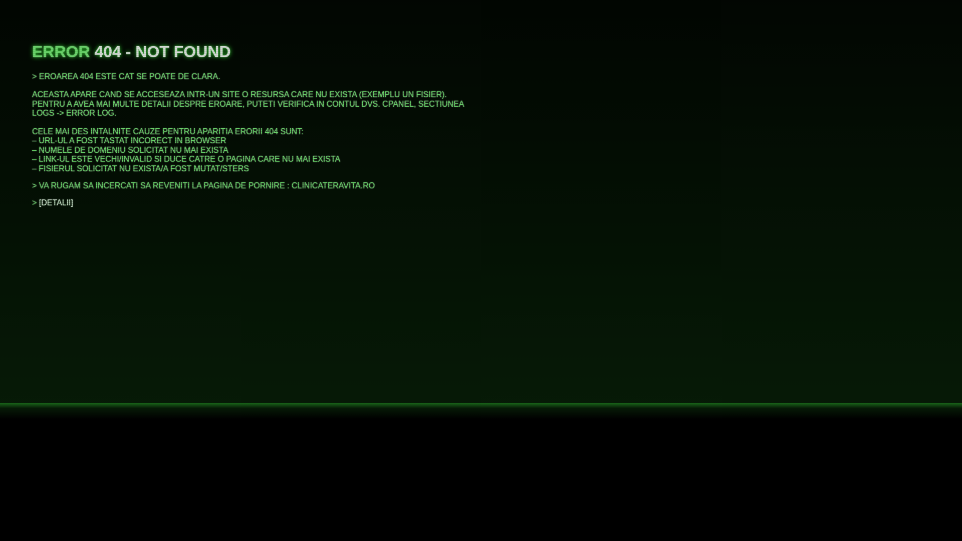 website screenshot of https://clinicateravita.ro/