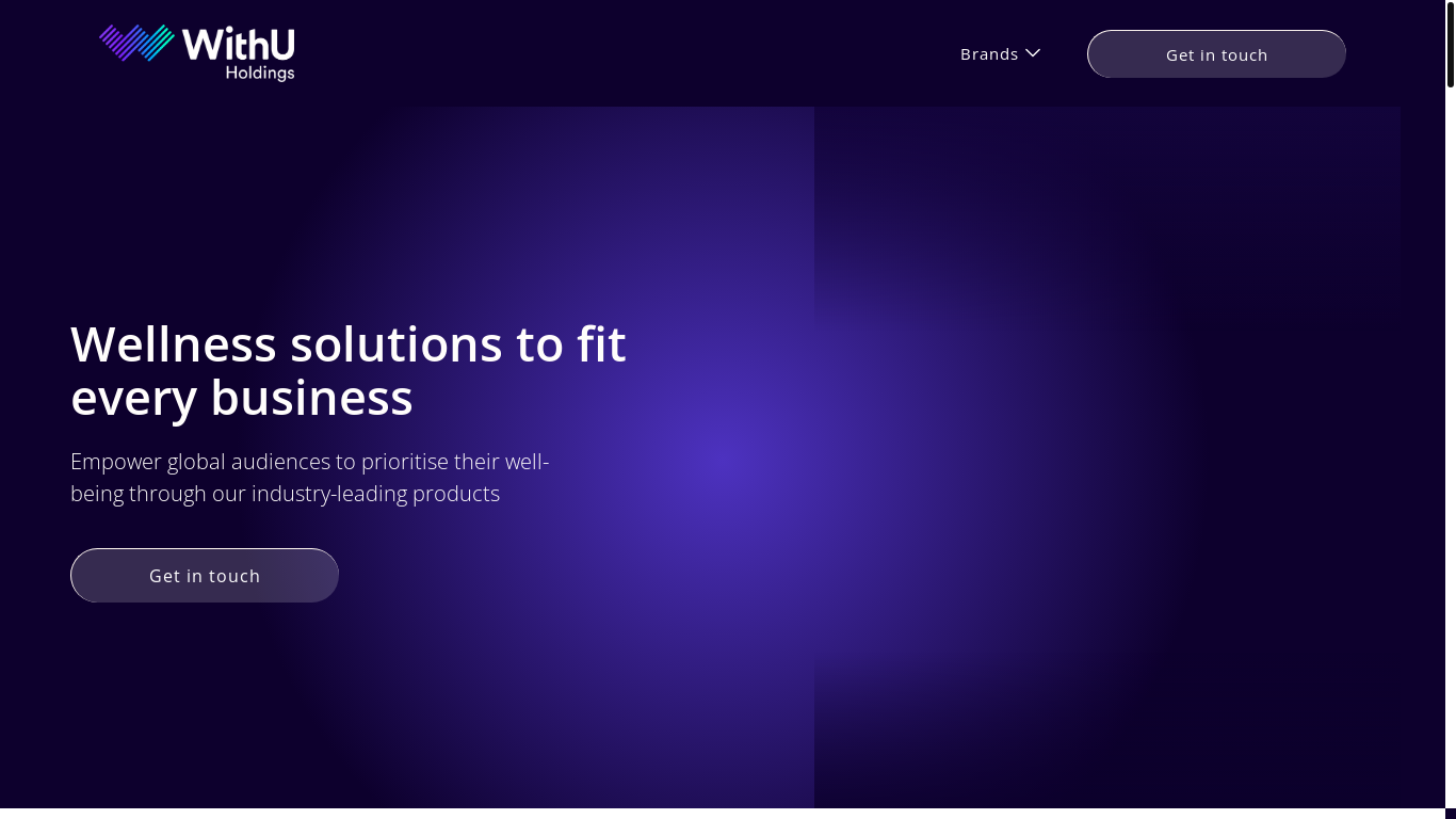 website screenshot of https://www.withuholdings.com/