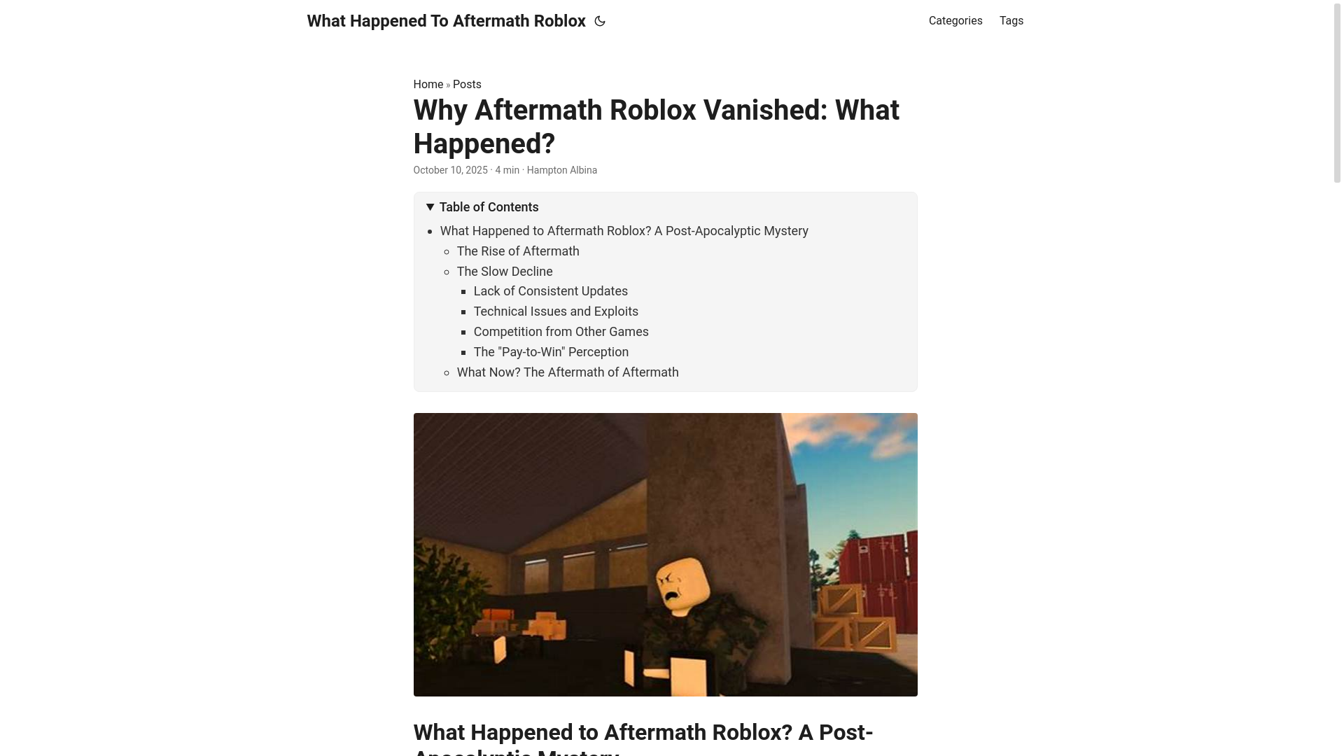 website screenshot of https://what-happened-to-aftermath-roblox.pages.dev/