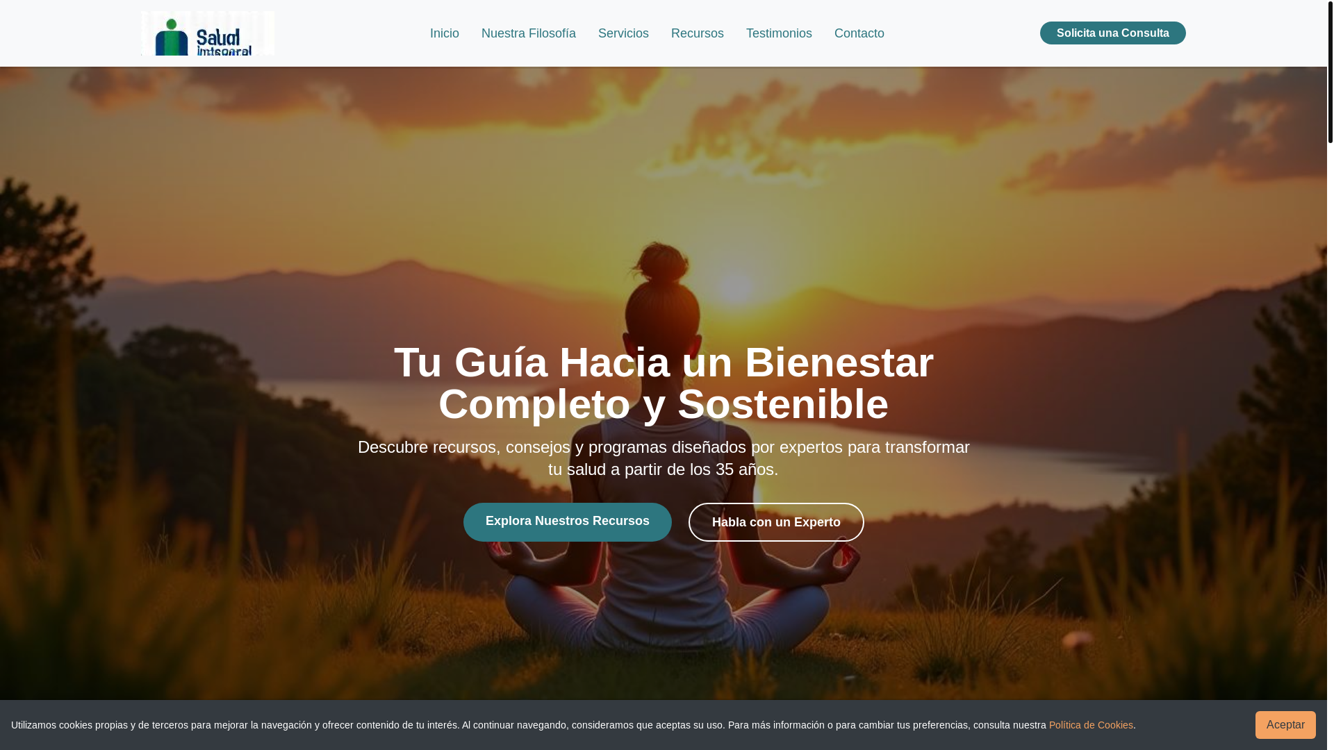 website screenshot of https://saludintegralespanahub.info/