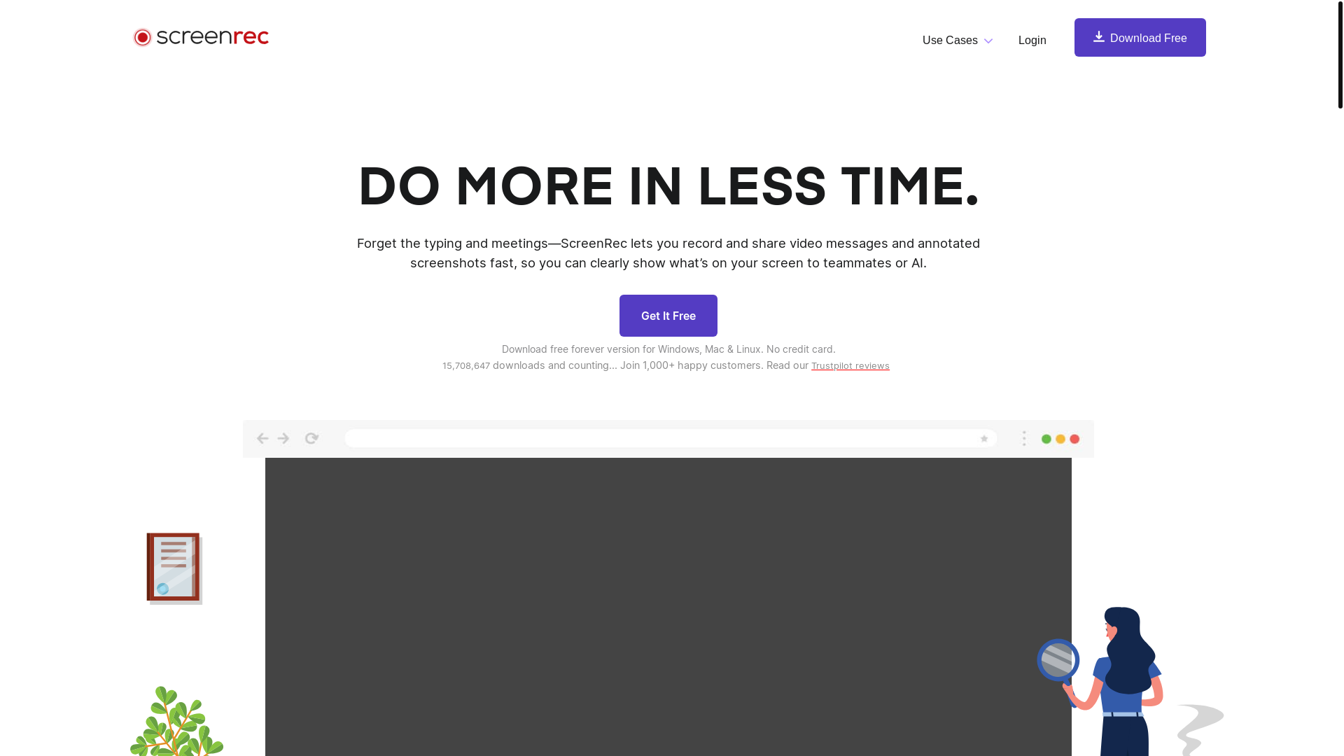 website screenshot of https://screenrec.com/