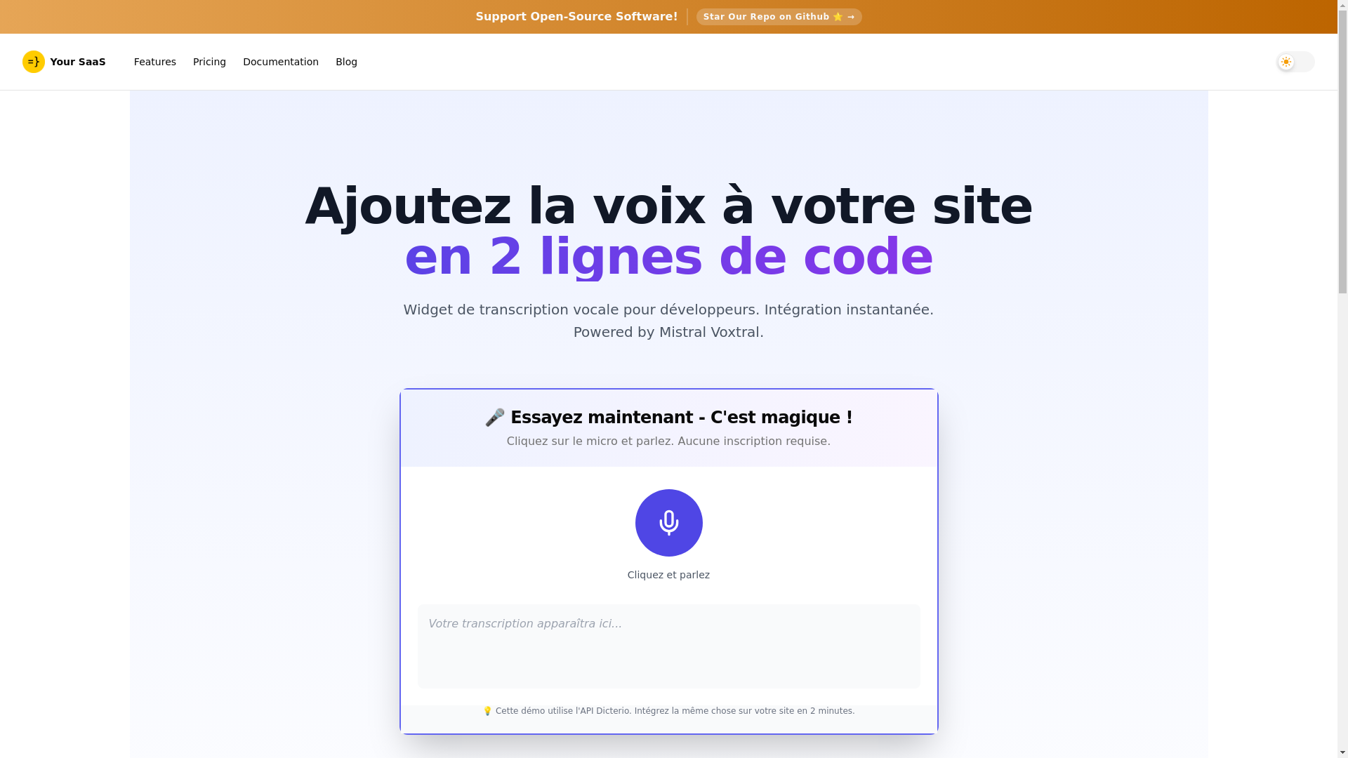 website screenshot of https://dicter.io/