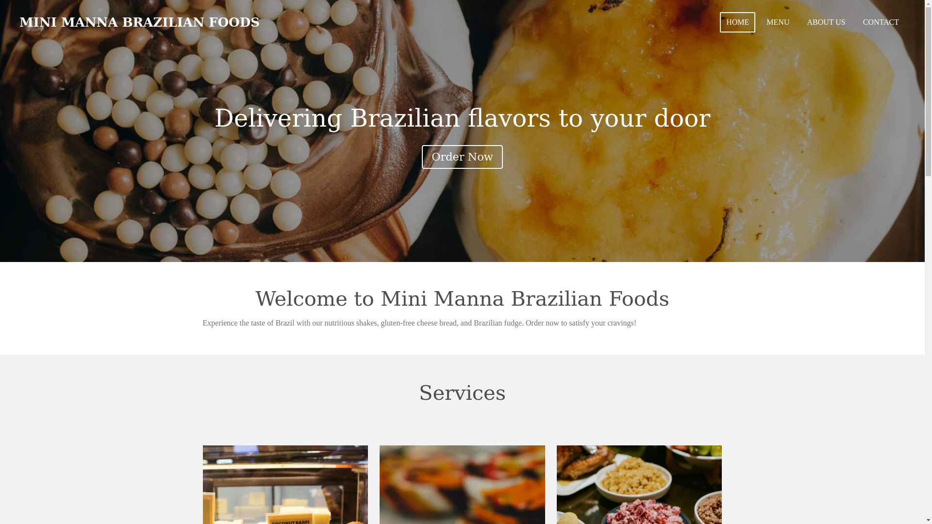 website screenshot of https://minimannabrazilianfoods.com/