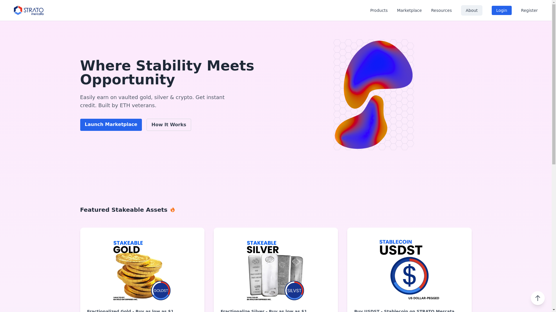 website screenshot of https://purestratomercata.com/