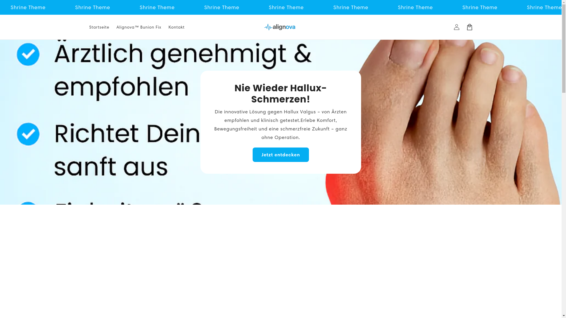 website screenshot of https://alignova.de/