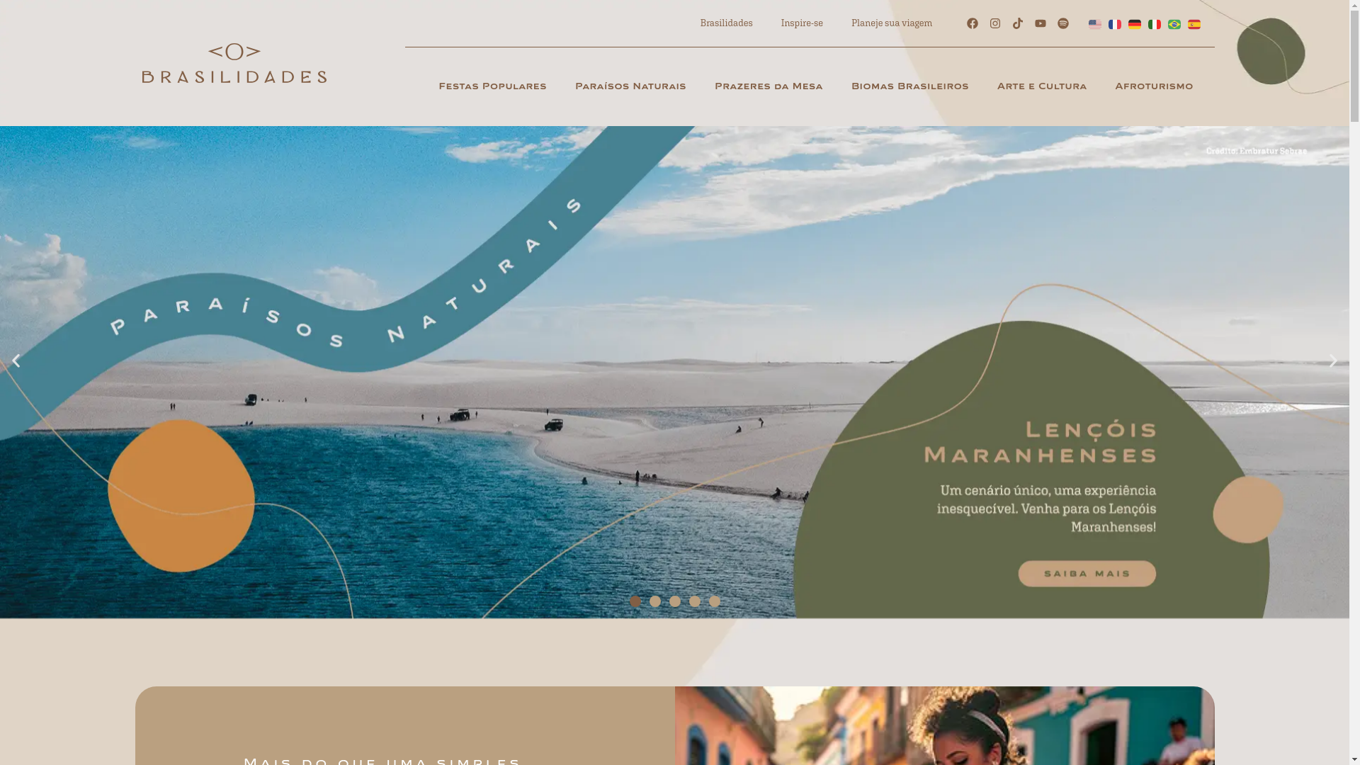 website screenshot of https://brasilidadesviagens.com.br/