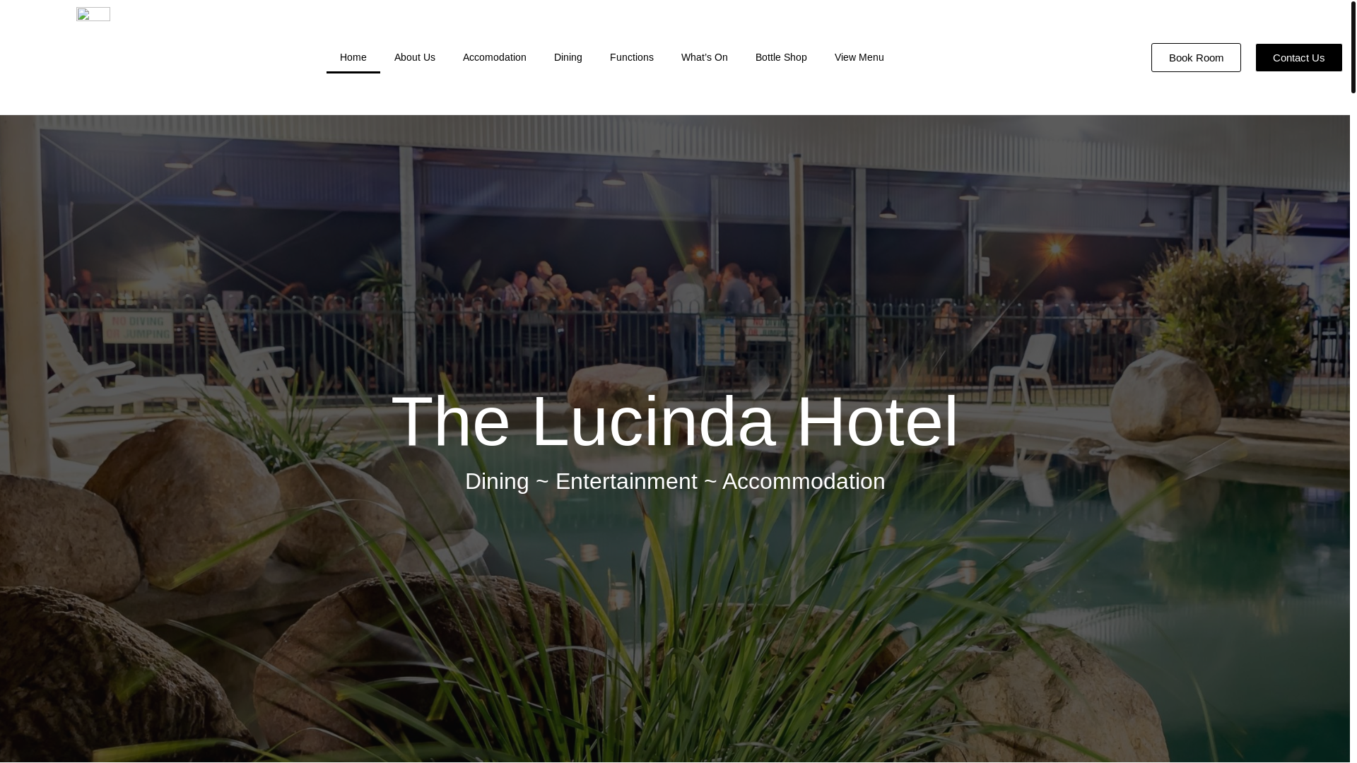 website screenshot of https://lucindahotel.online/