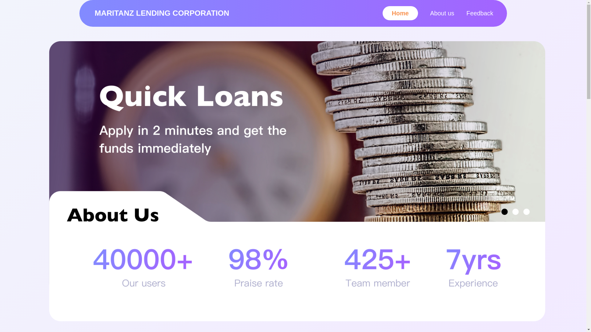 website screenshot of https://maritanz-lending.com/