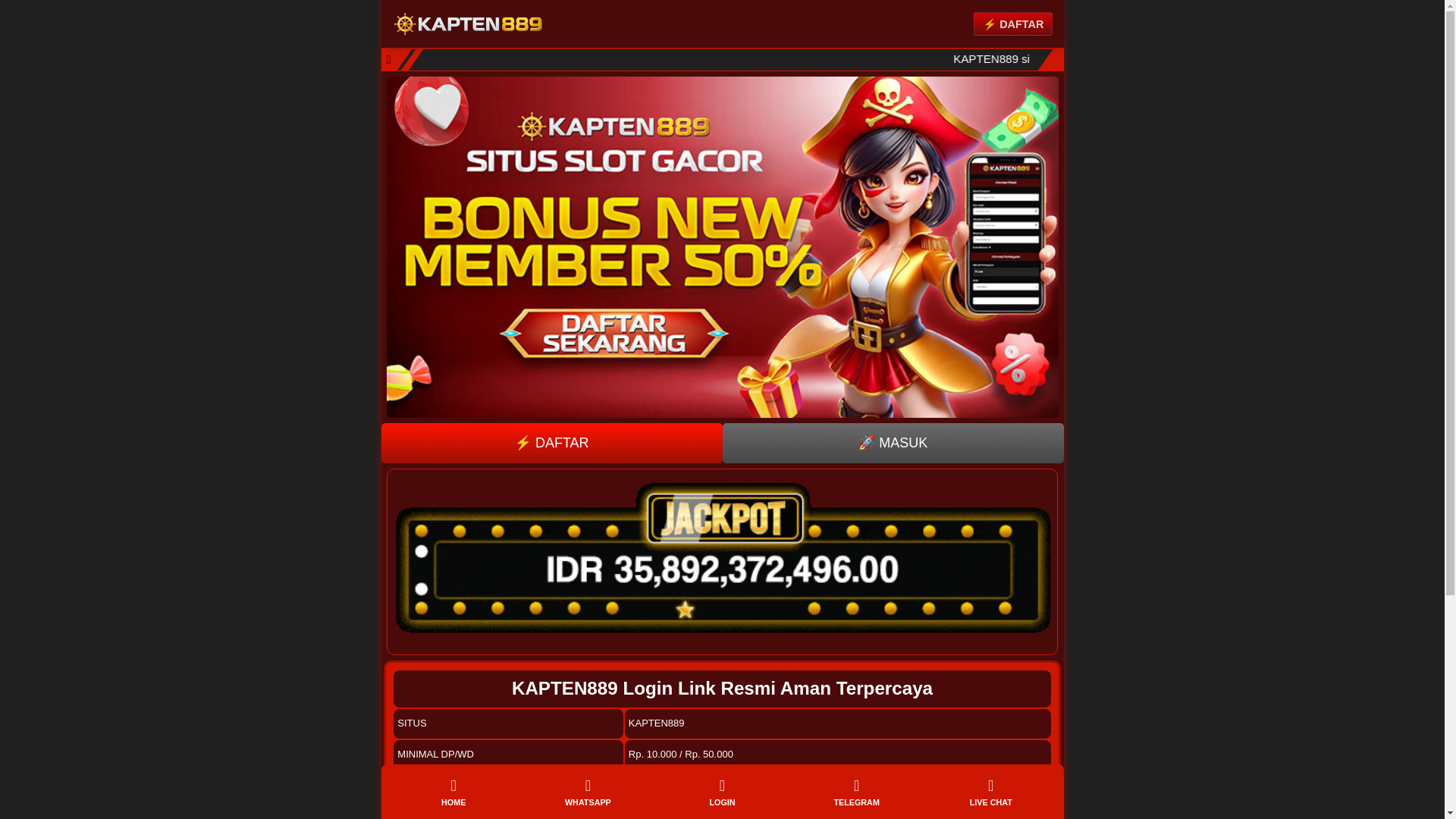 website screenshot of https://kapten889aja.pages.dev/