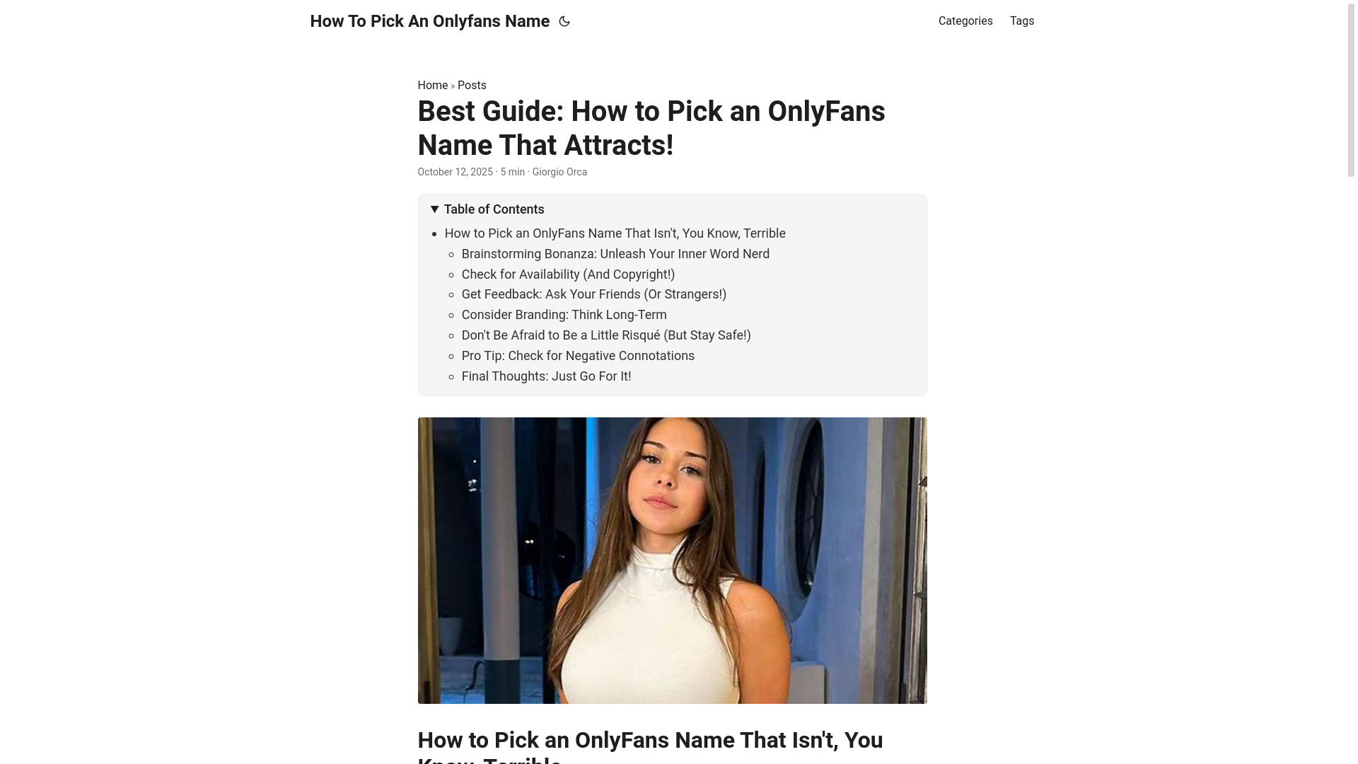 website screenshot of https://how-to-pick-an-onlyfans-name.pages.dev/