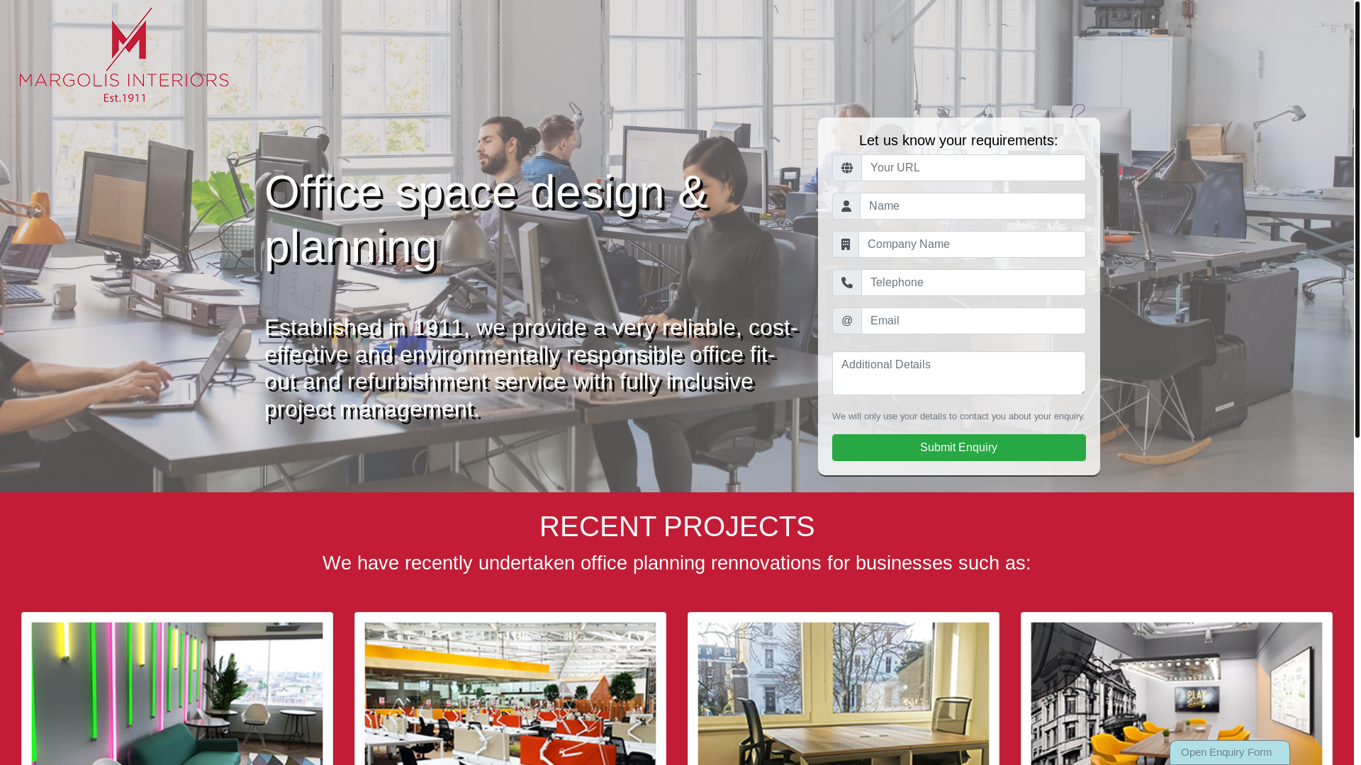 website screenshot of https://c.margolisofficemeeting.co.uk/
