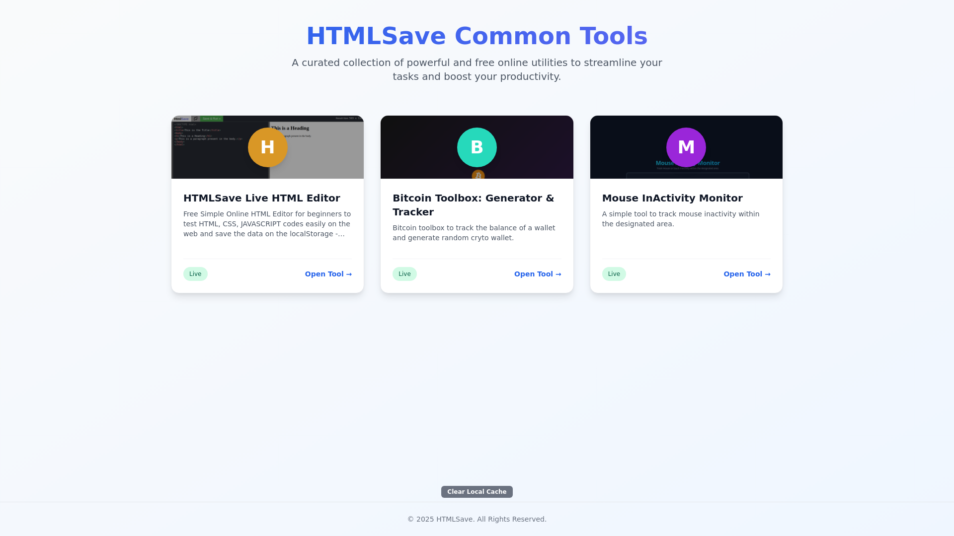 website screenshot of https://htmlsave-tools.pages.dev/
