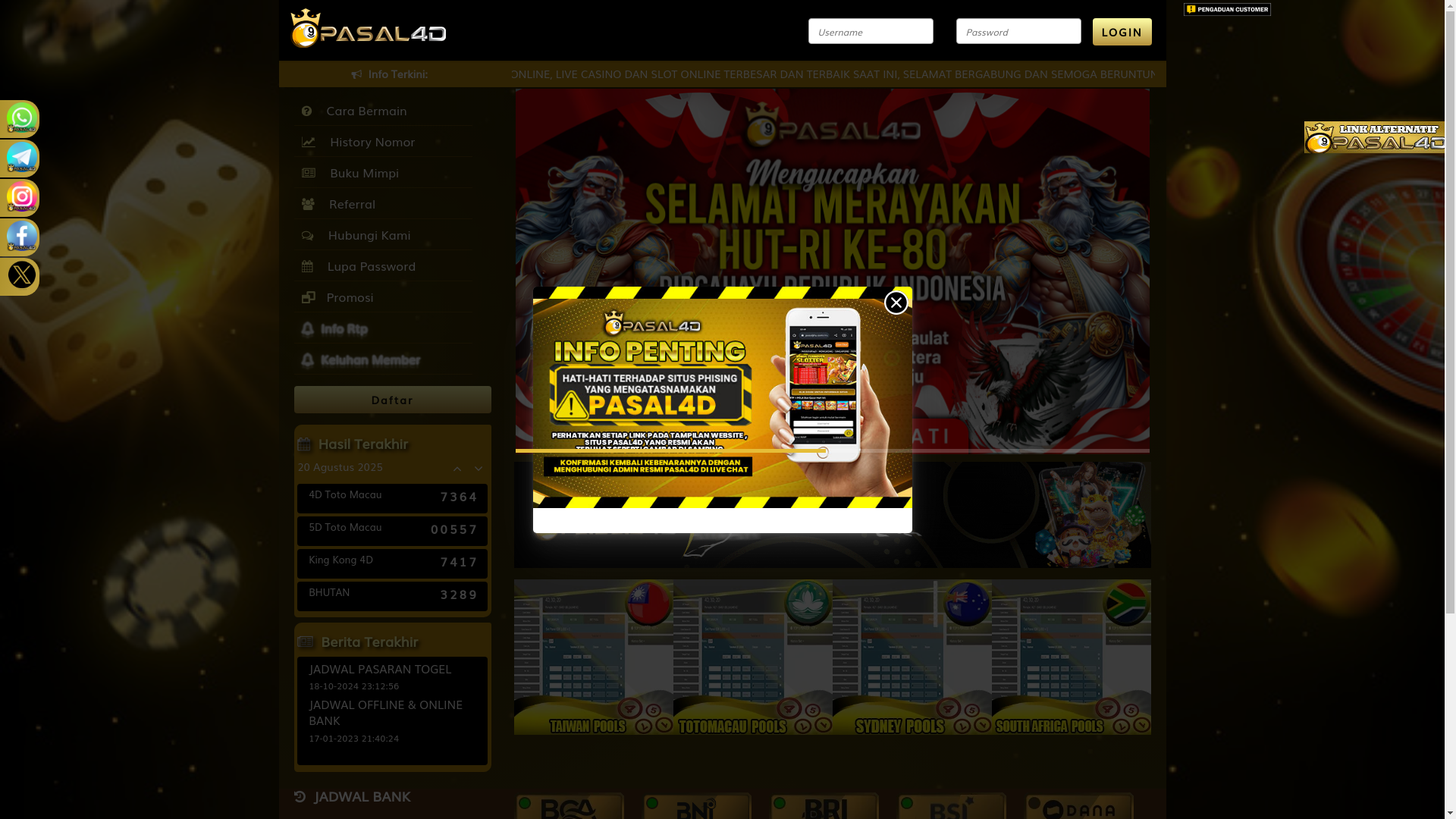 website screenshot of https://pasalcoba.com/