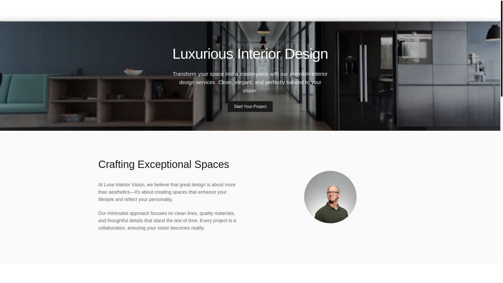 website screenshot of https://luxeinteriorvision.shop/