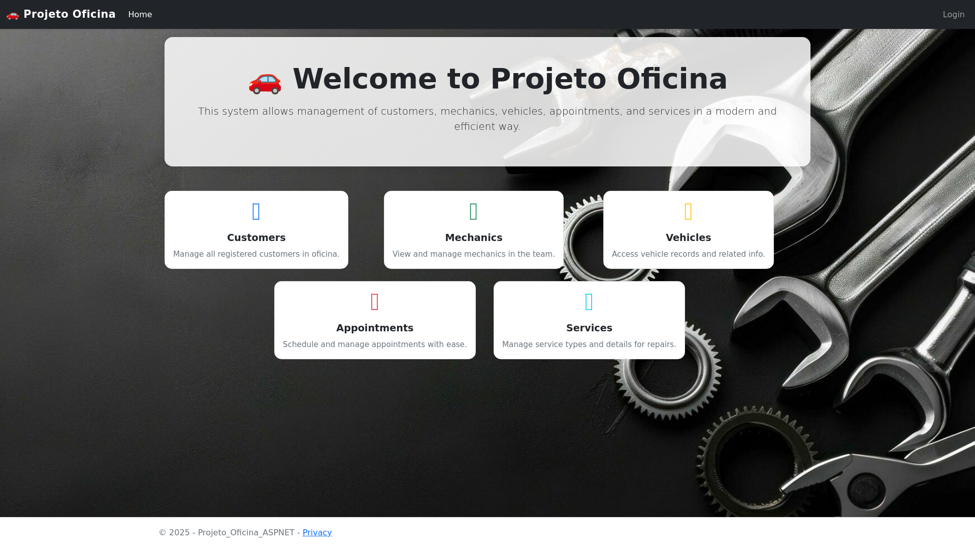 website screenshot of https://cars-workshop-manager.com/