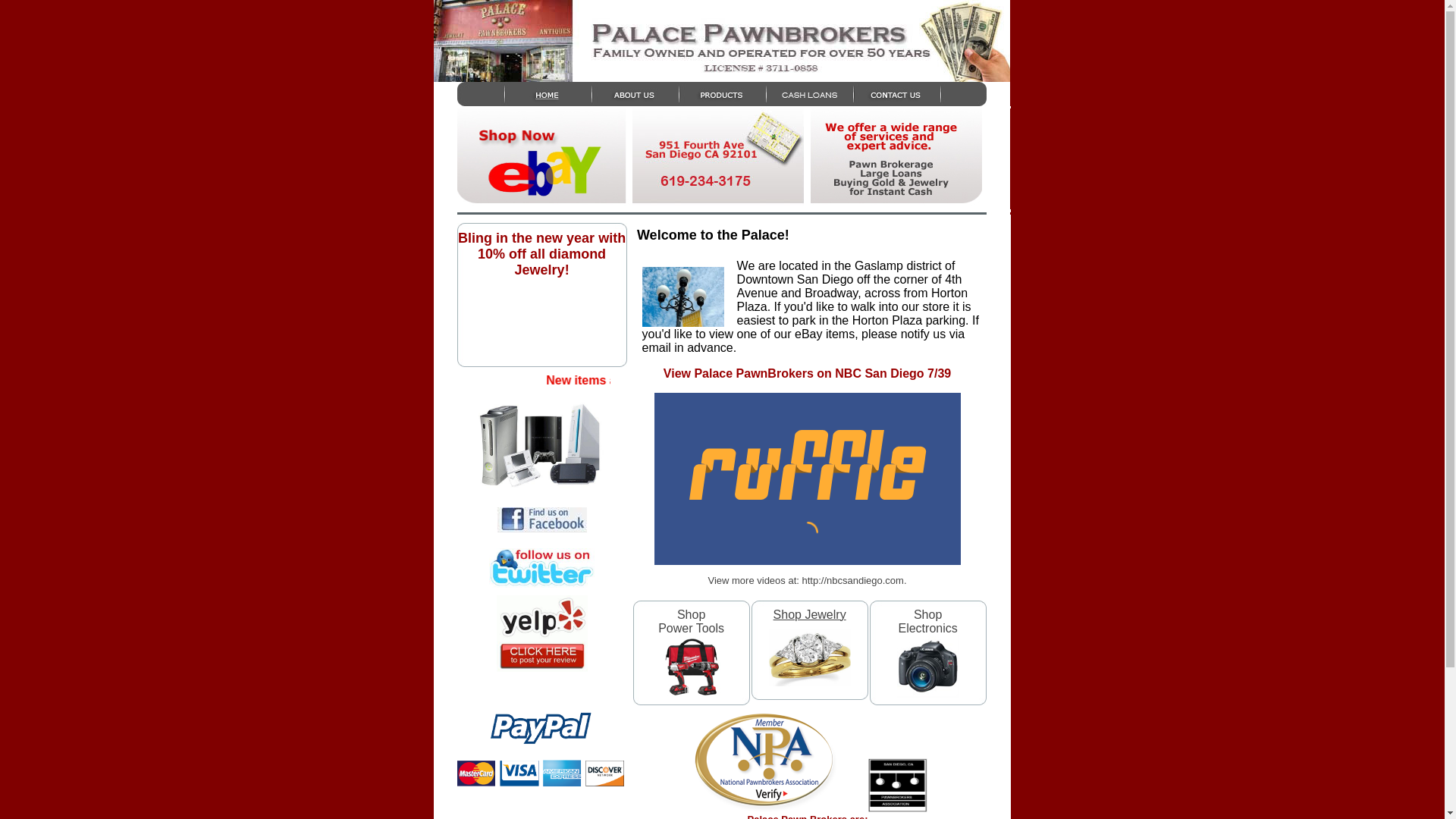 website screenshot of https://palacepawnbrokers.pages.dev/