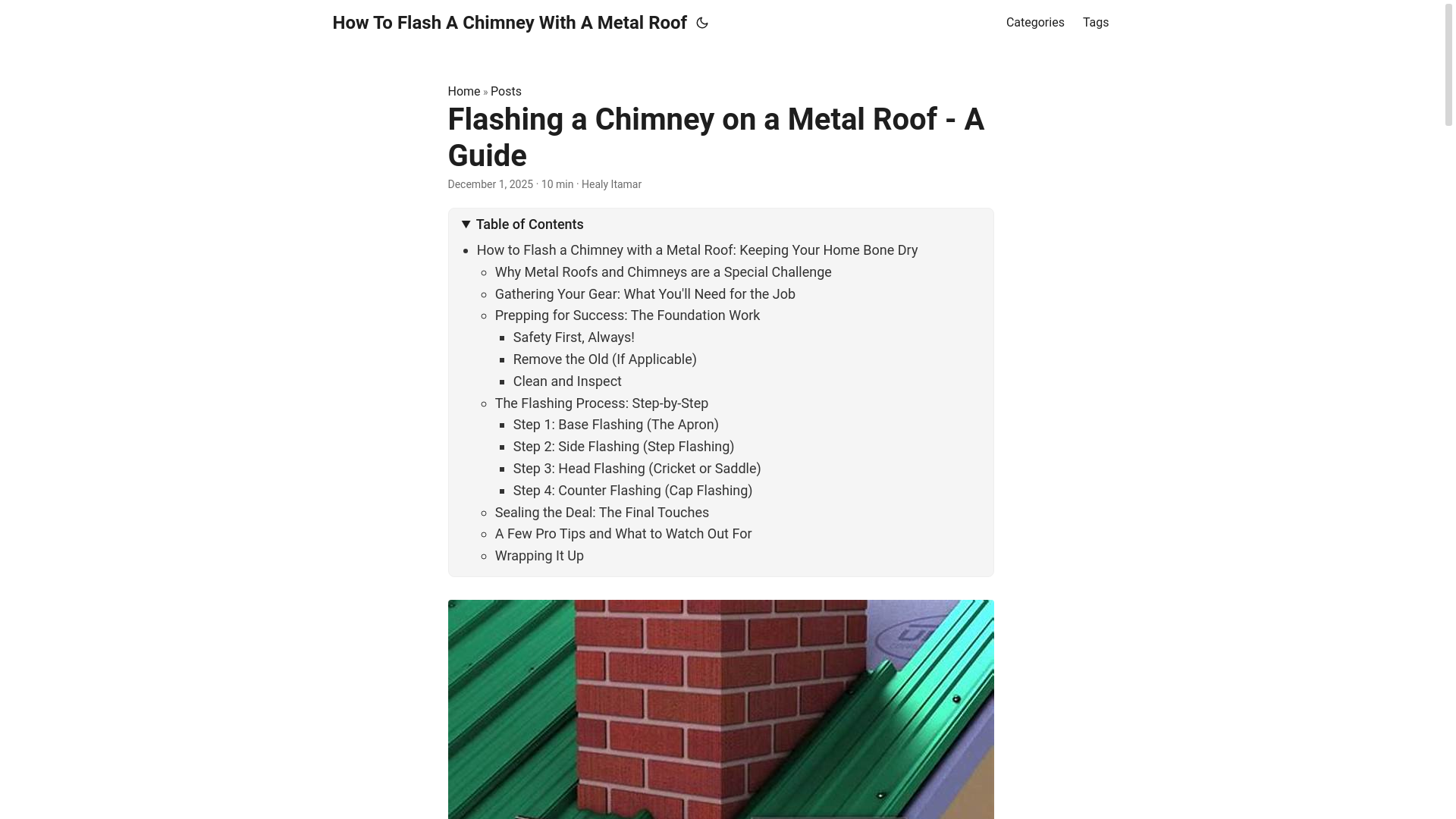 website screenshot of https://howtoflashachimneywithametalroof4.pages.dev/