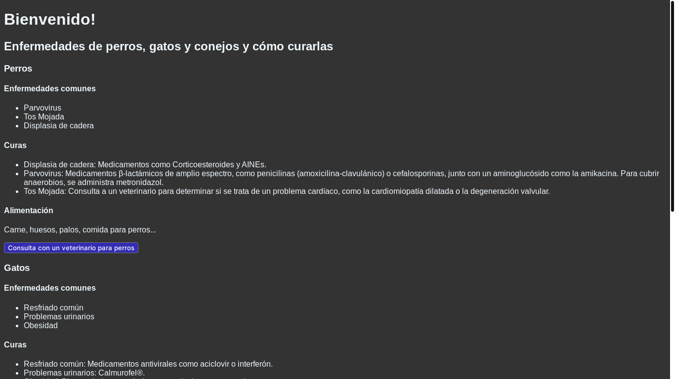 website screenshot of https://vetpage.pages.dev/