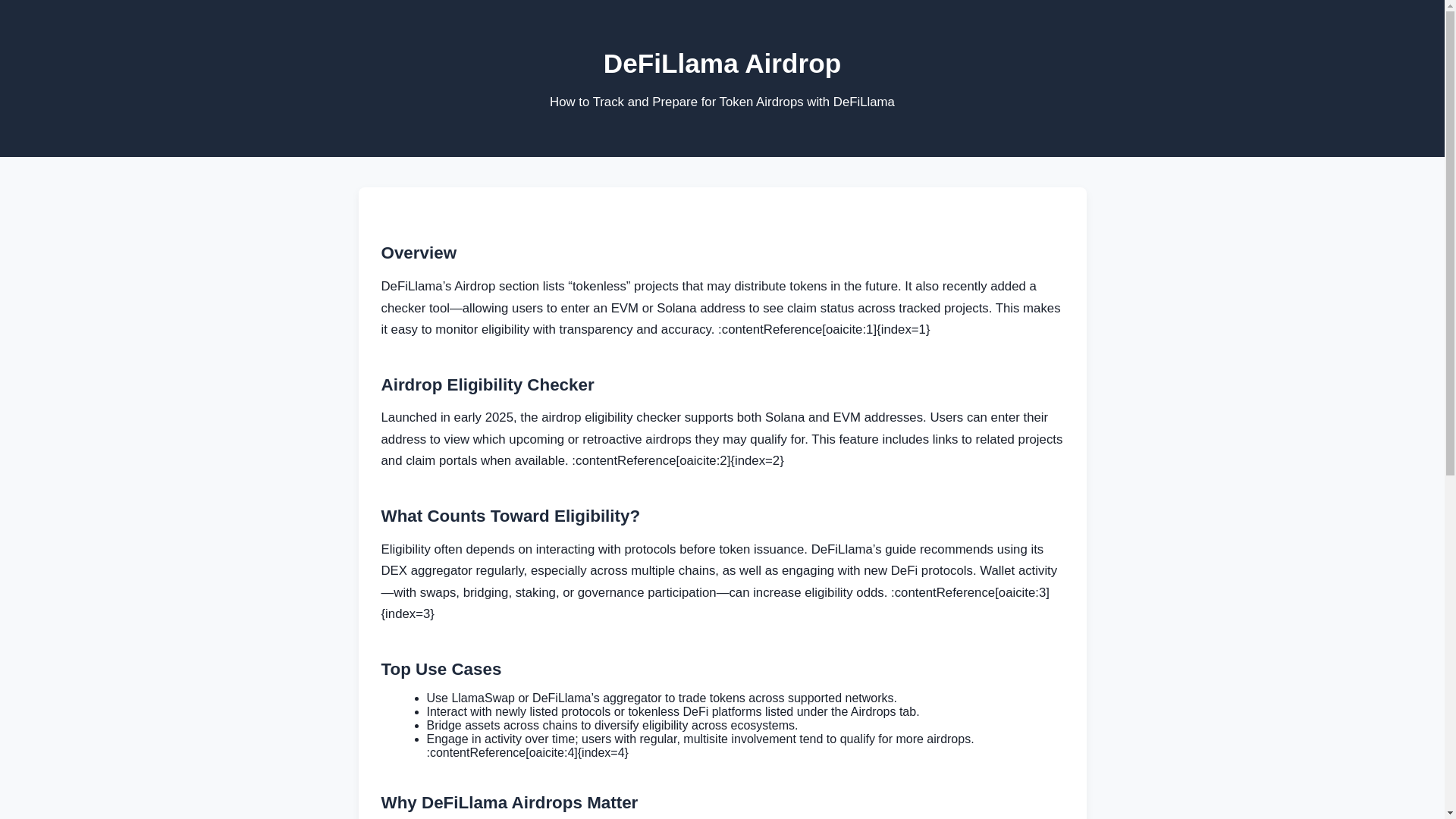 website screenshot of https://defillama-airdrop.pages.dev/