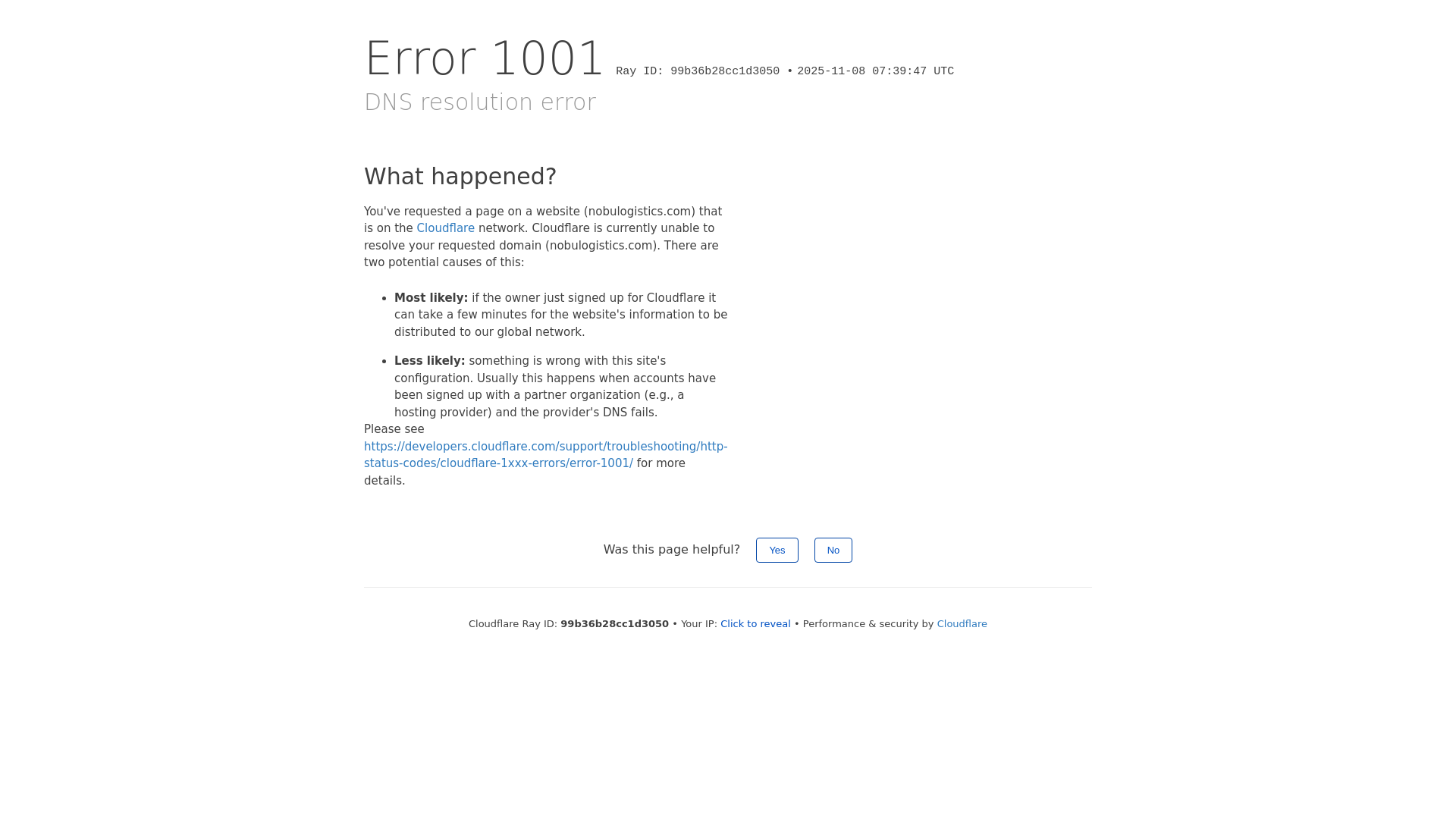 website screenshot of https://nobulogisticsportal.com/