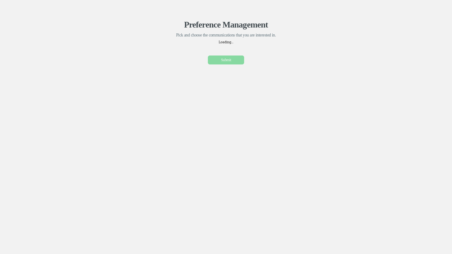 website screenshot of https://xiqworkbench.xiqonline.com/unsub/f6ca5b3f1aca4a0c9de3801d31098d09