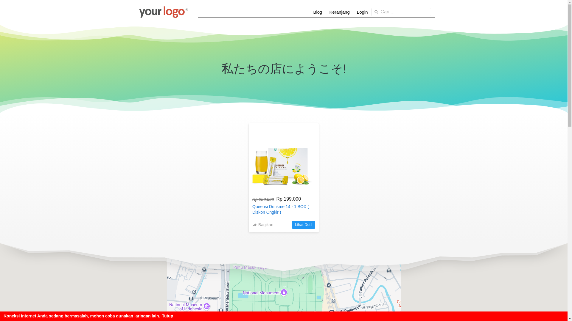 website screenshot of https://queensi-fiber-drink.my.id/