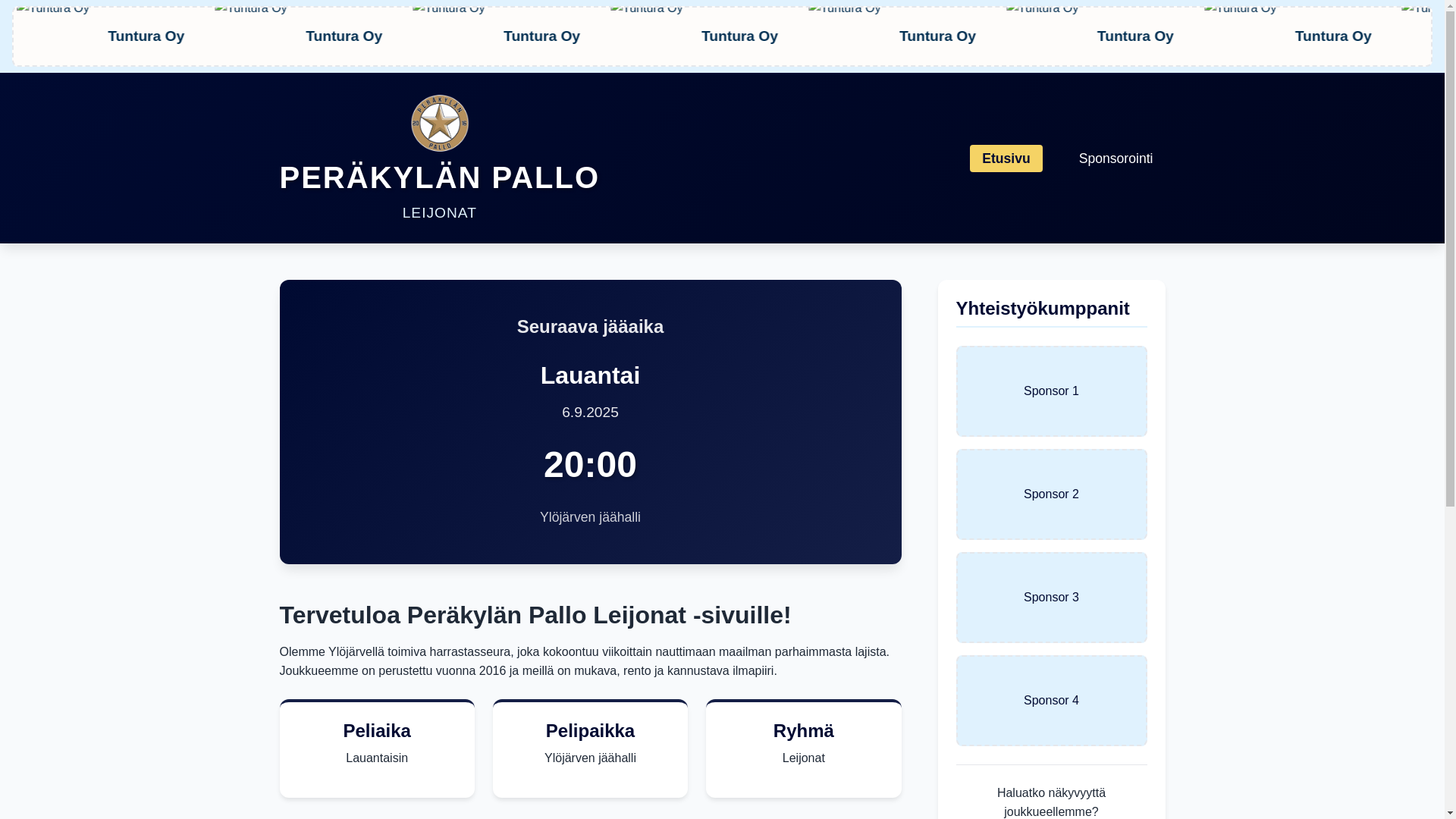 website screenshot of https://perakylan-pallo.pages.dev/