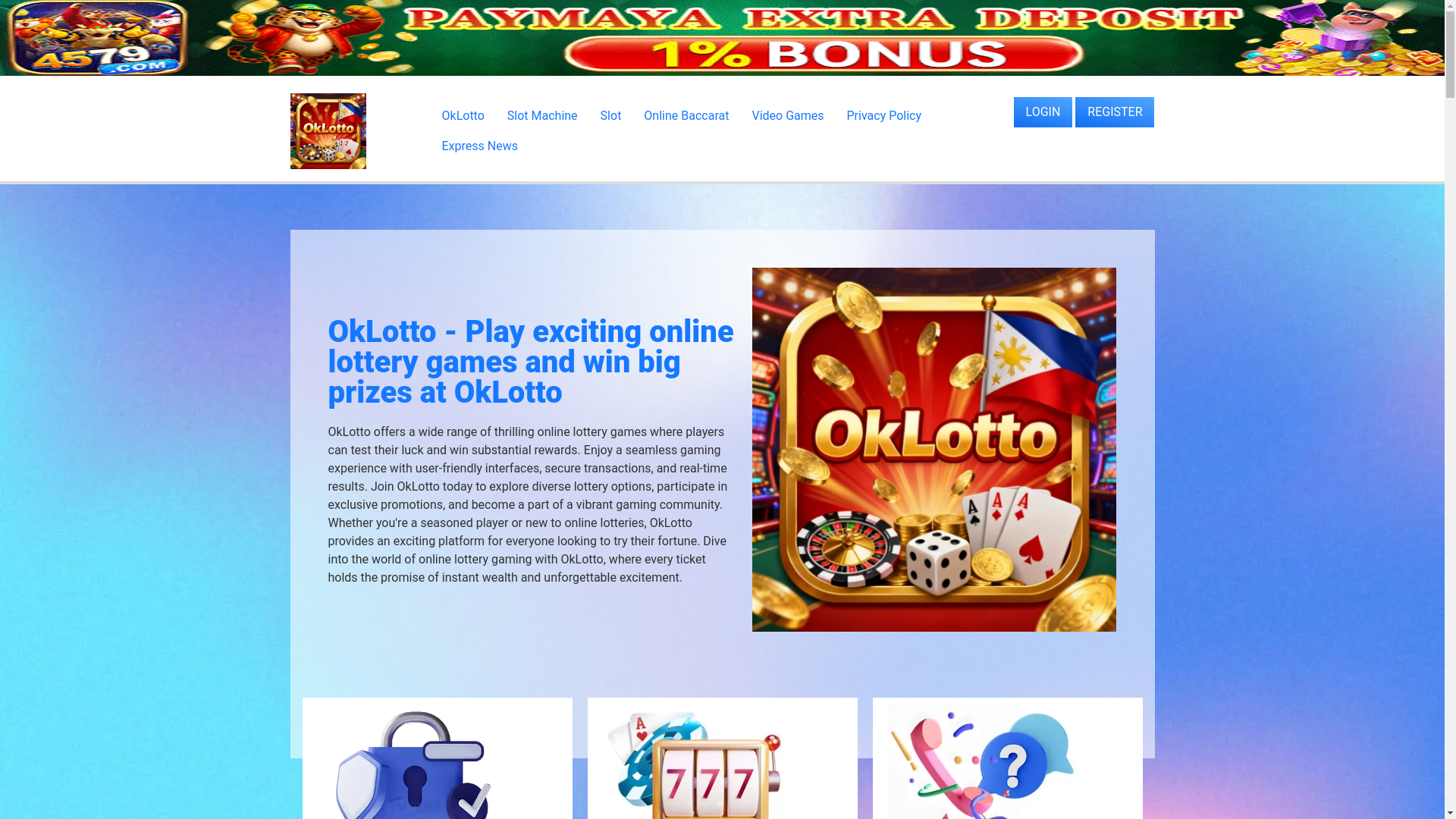 website screenshot of https://oklottowin.com/