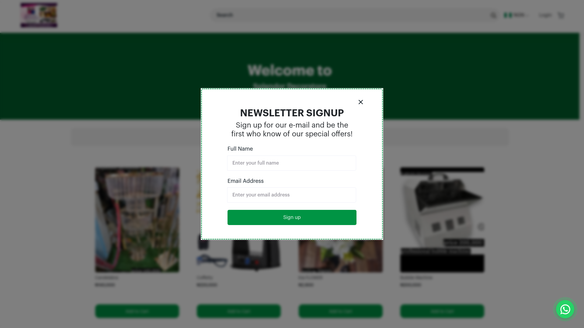 website screenshot of https://splendordecorstore.com/