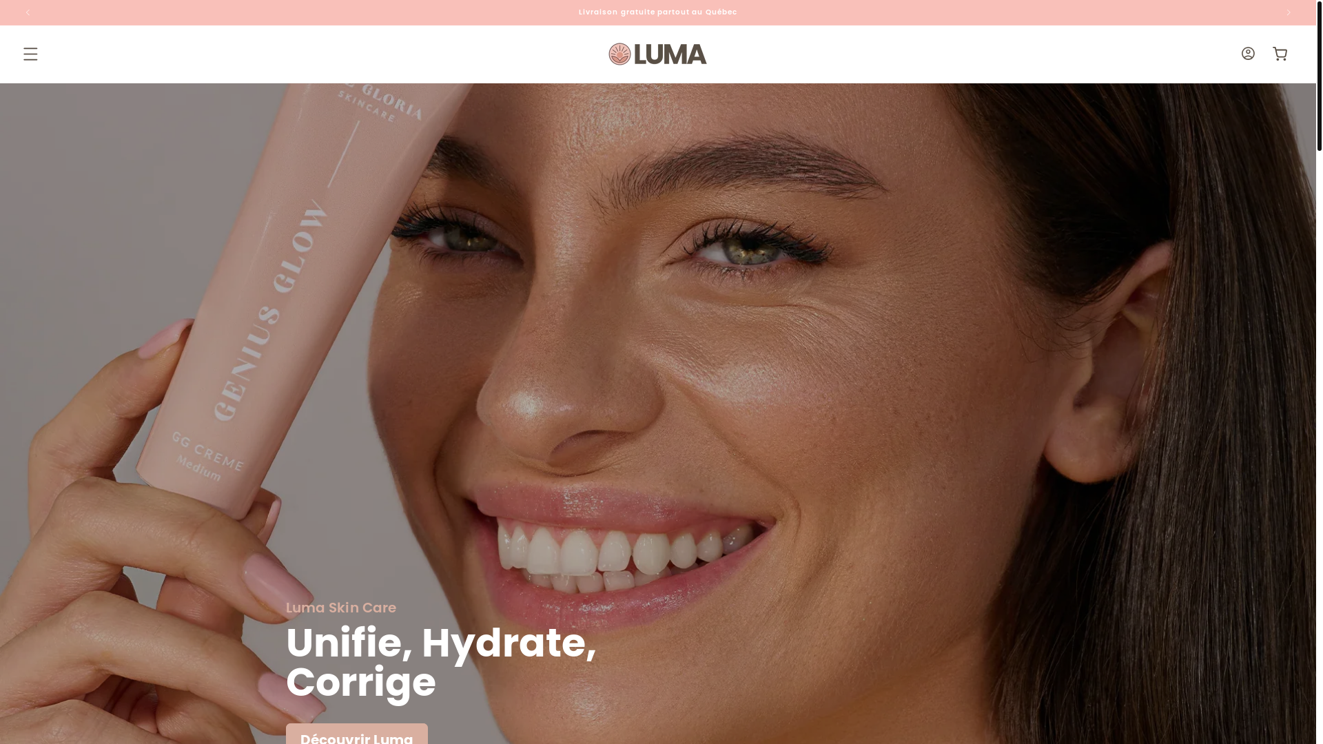 website screenshot of https://lumalabs.ca/