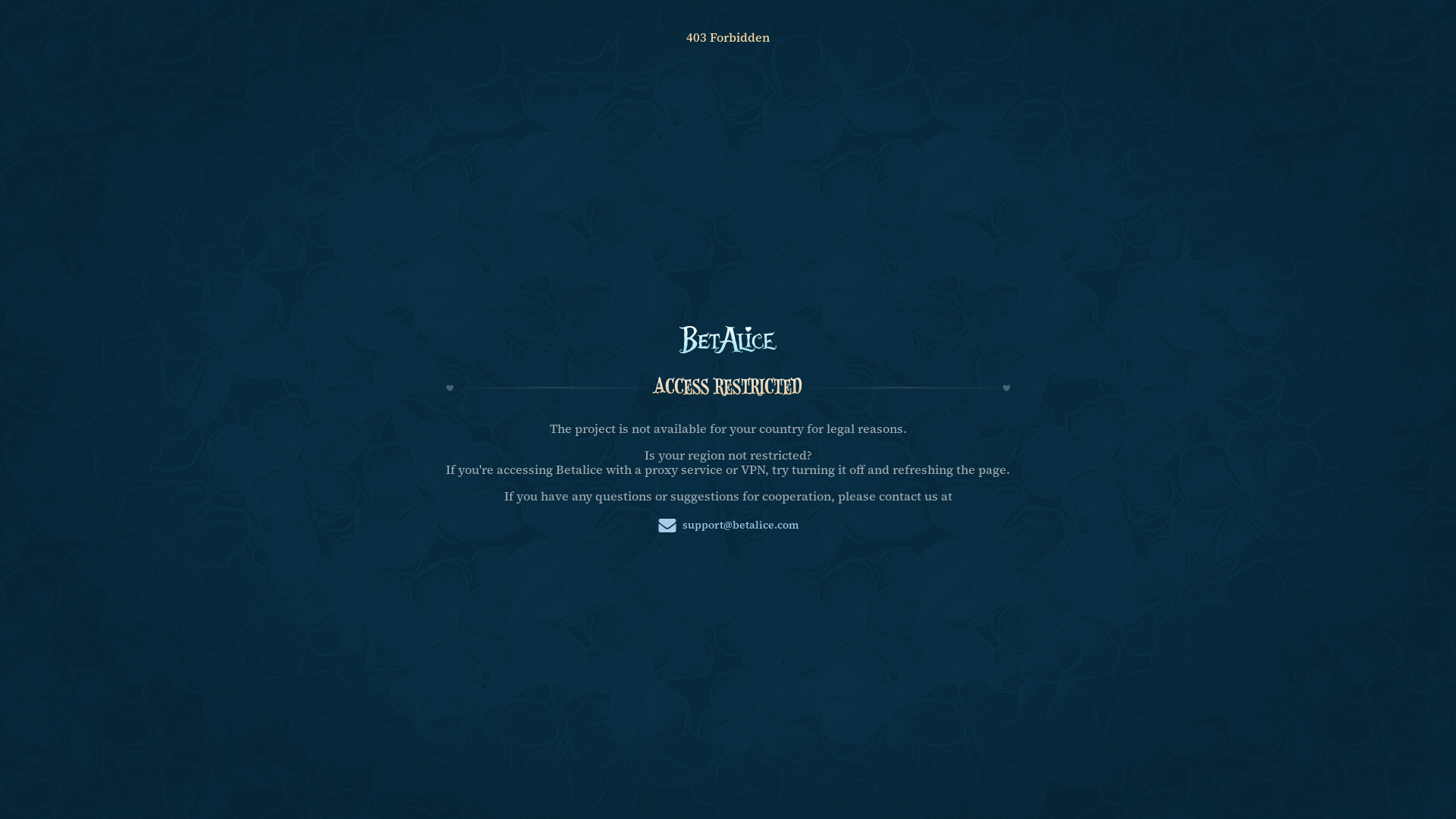 website screenshot of https://betalice-2160.com/