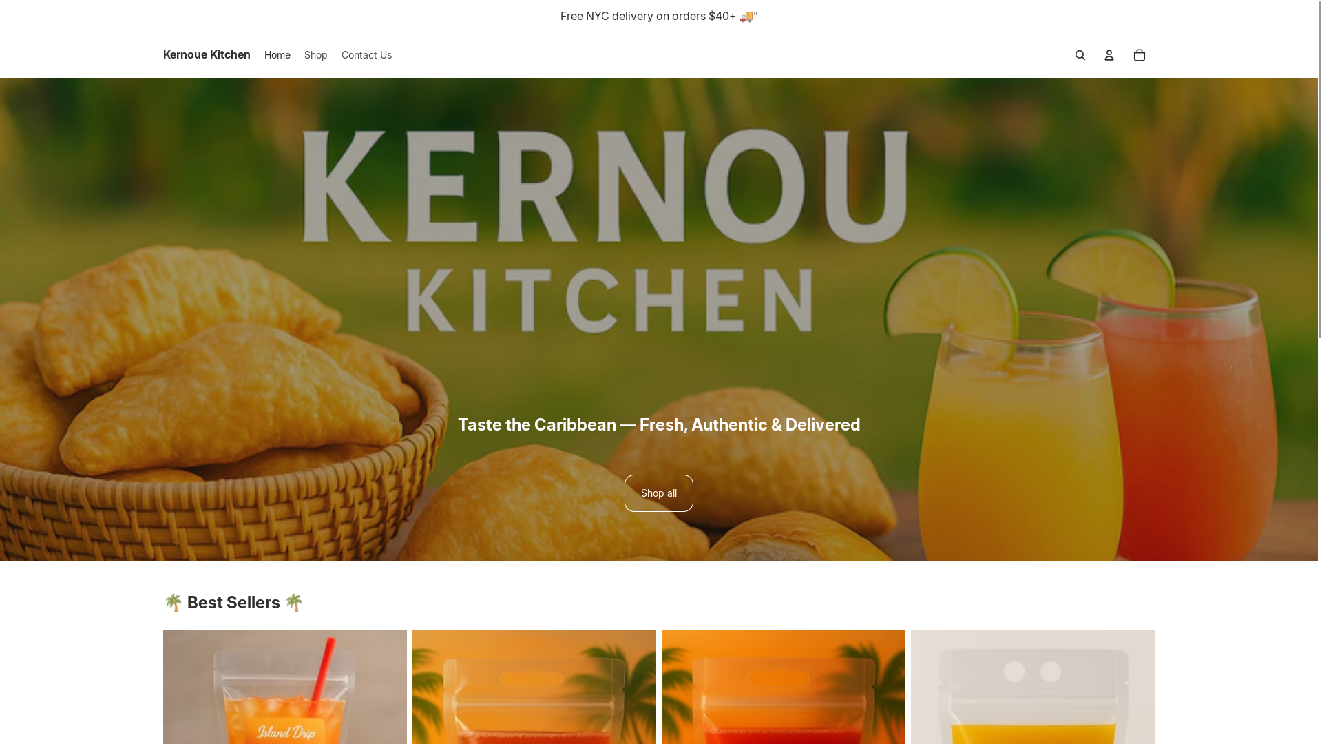 website screenshot of https://kernouekitchen.com/