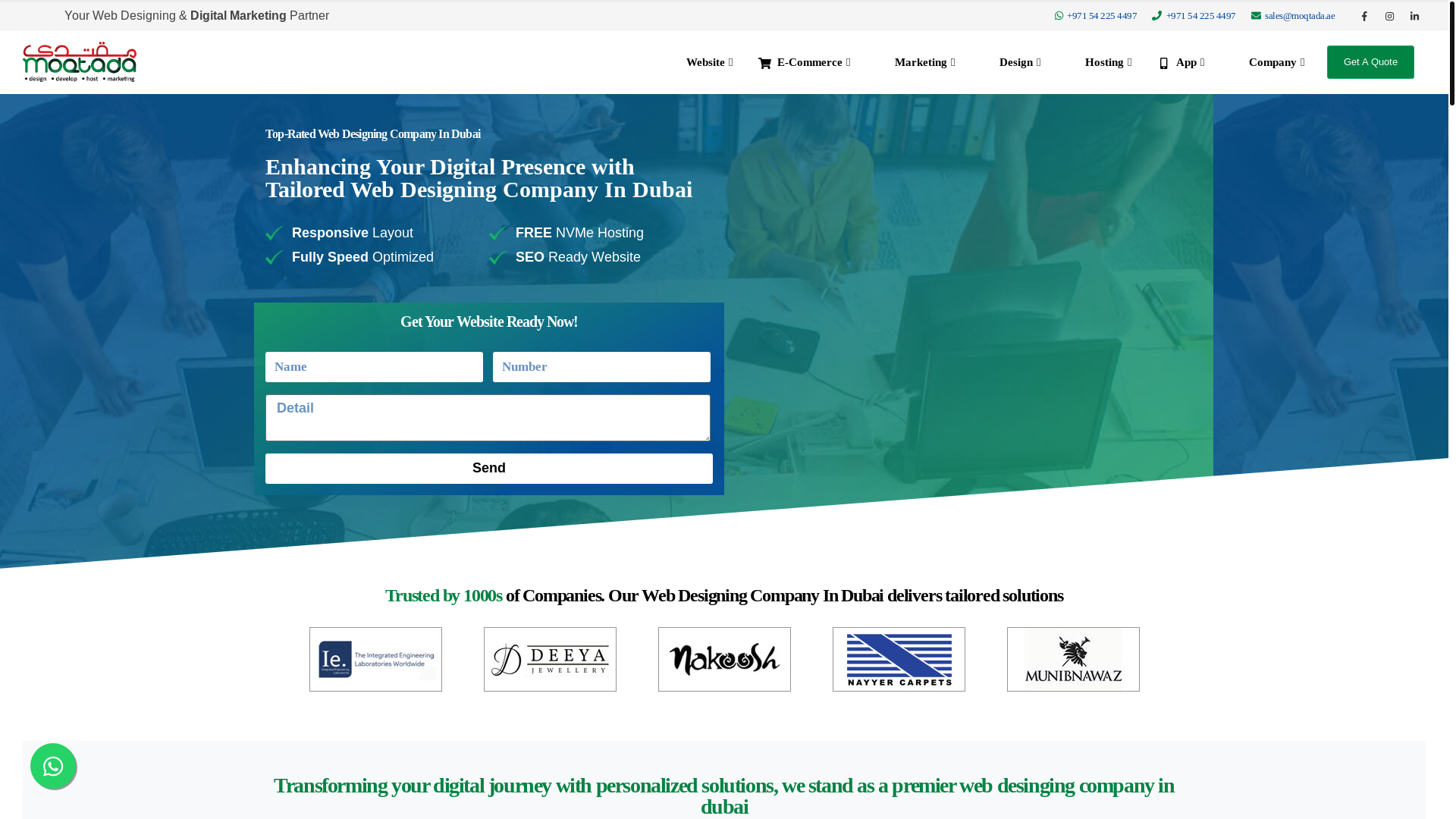 website screenshot of https://nahfoodtrading.ae/