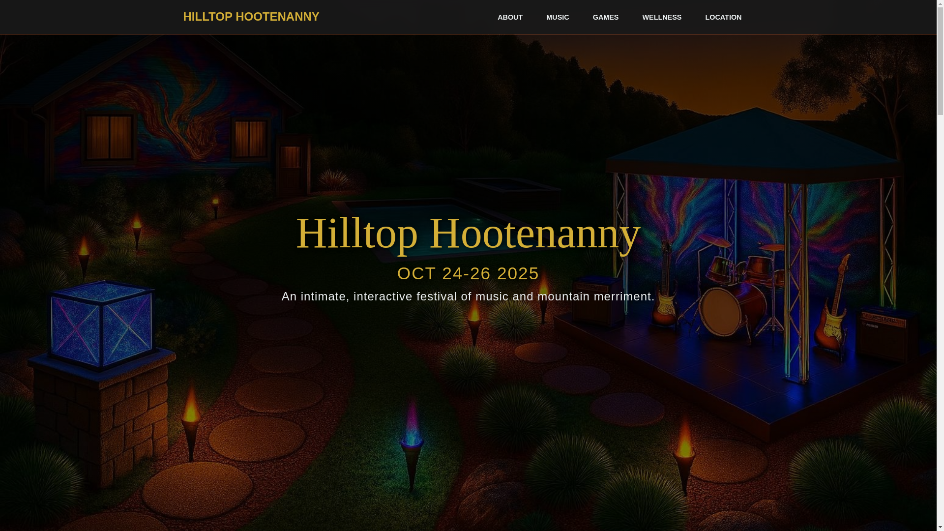 website screenshot of https://hilltophootenanny.com/