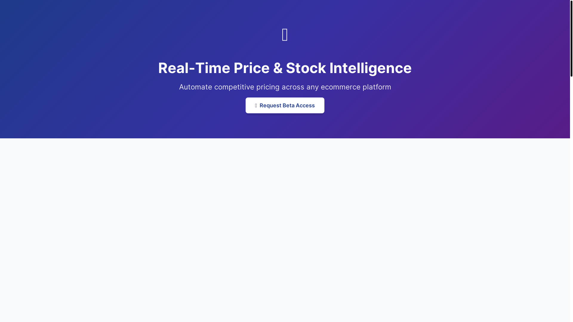 website screenshot of https://pricestock.io/