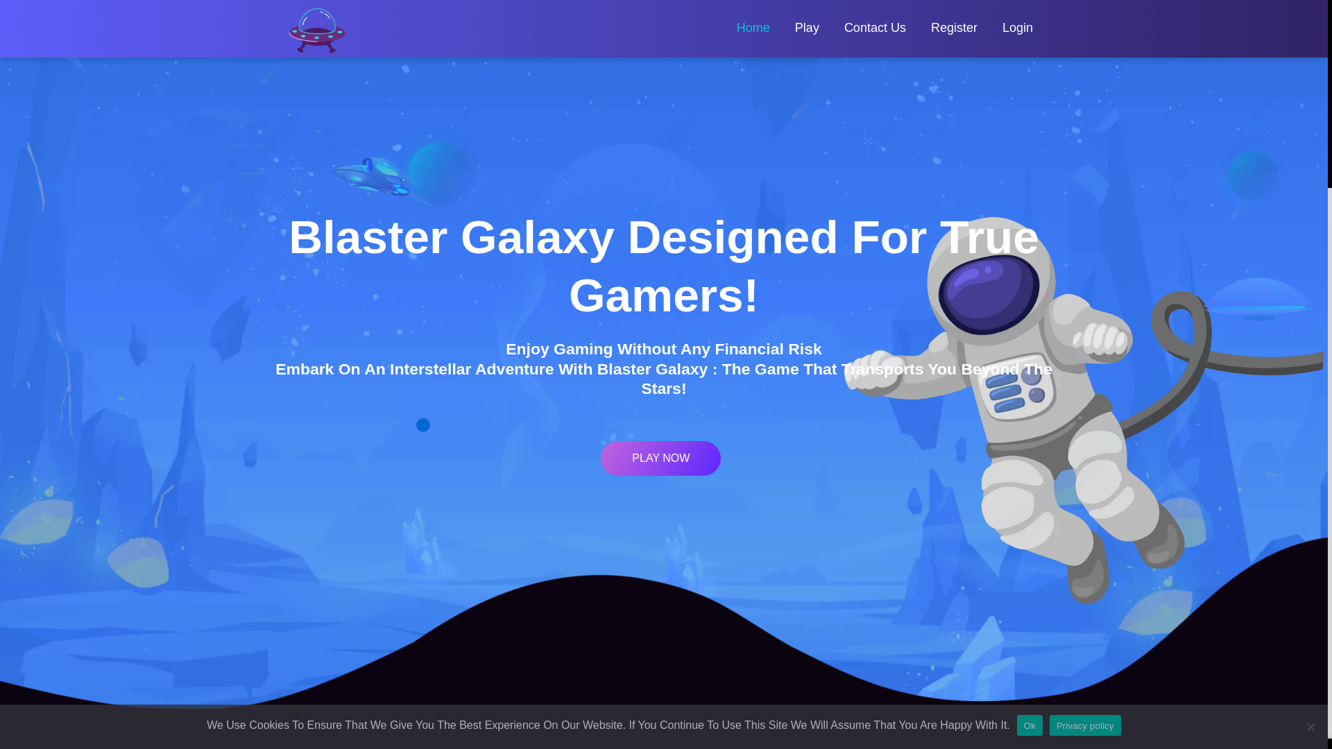 website screenshot of https://galaxyfunsblaster.com/