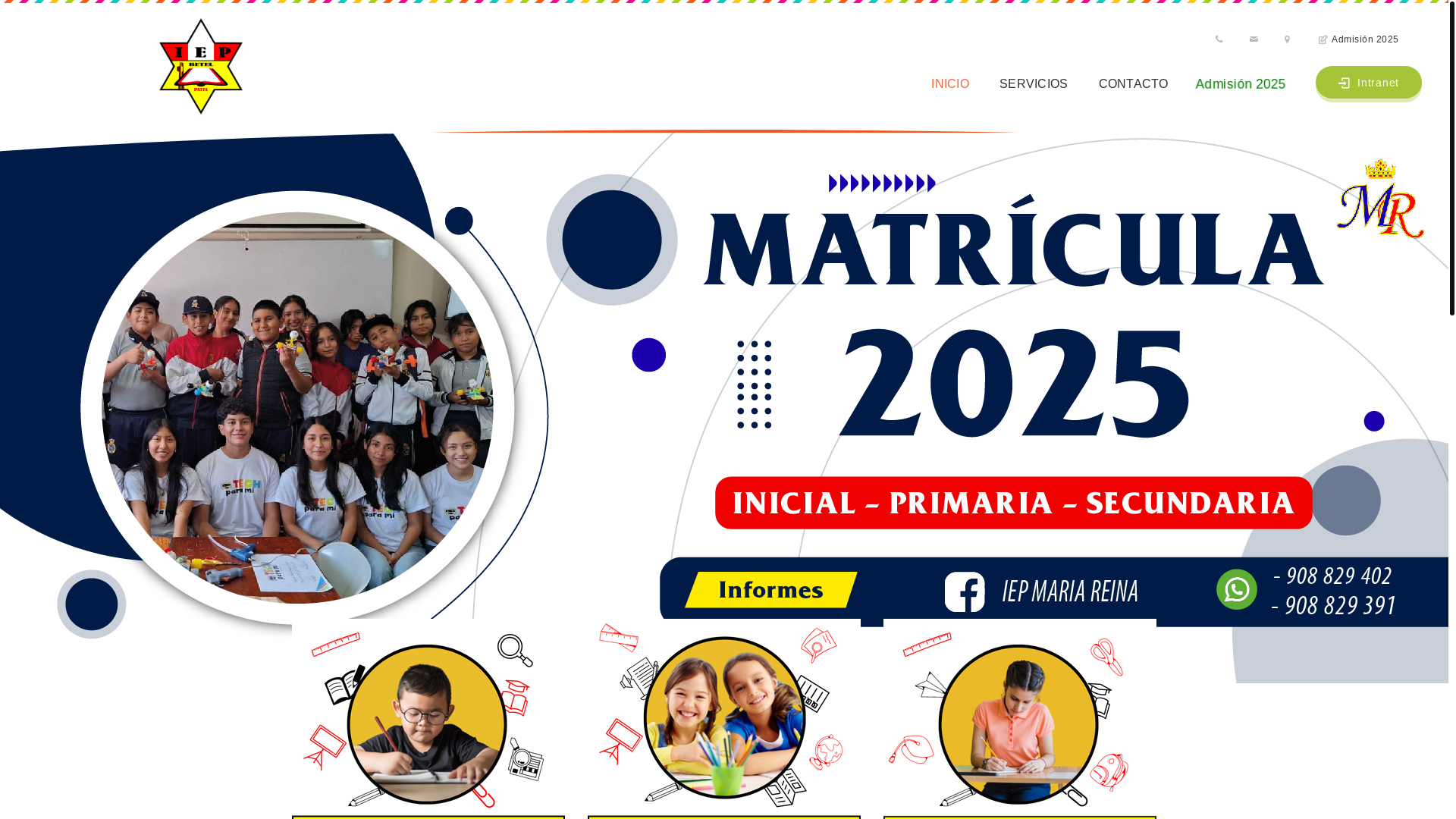 website screenshot of https://nishidavolleybal.edu.pe/