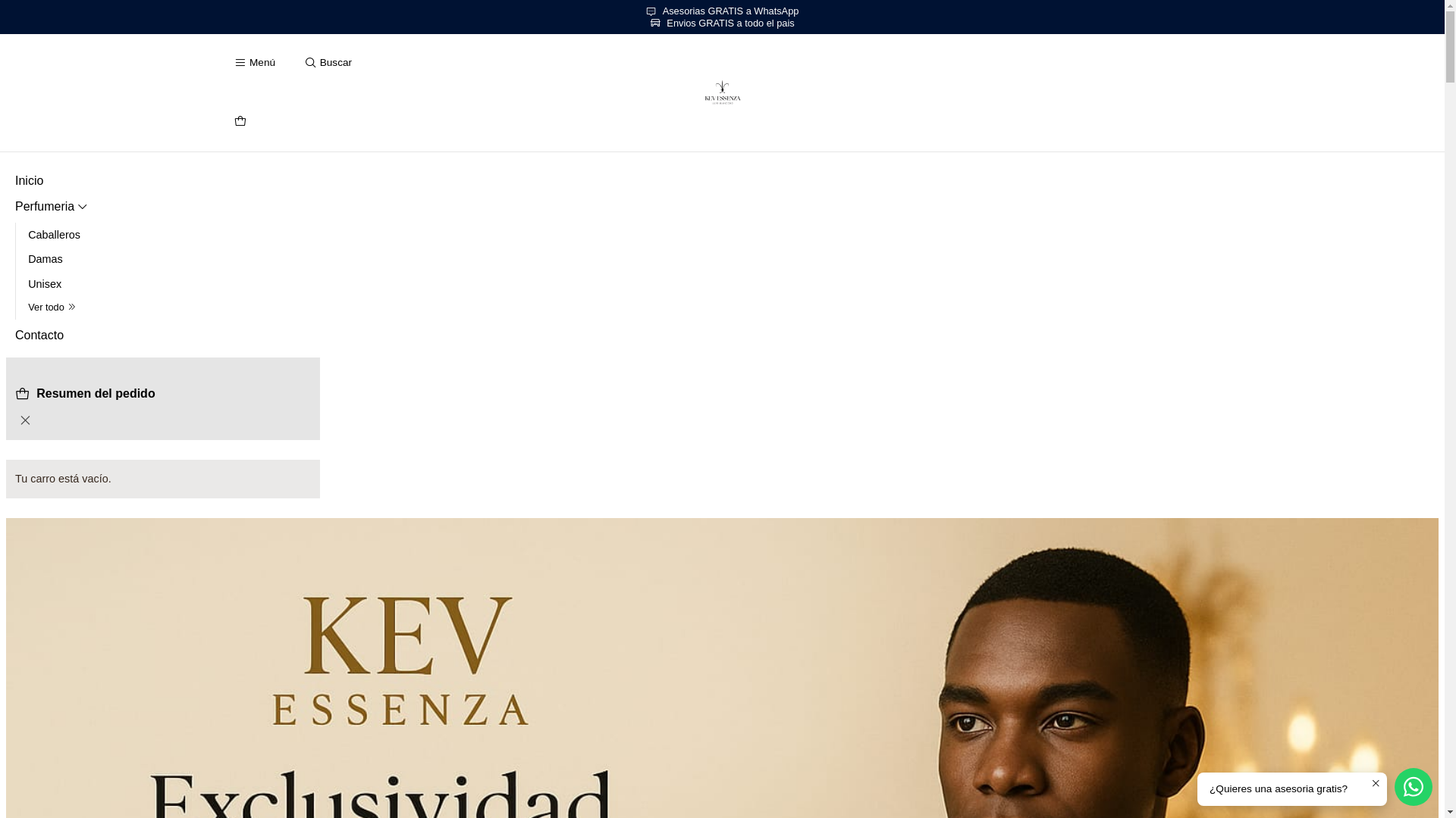 website screenshot of https://kev-essenza.com/