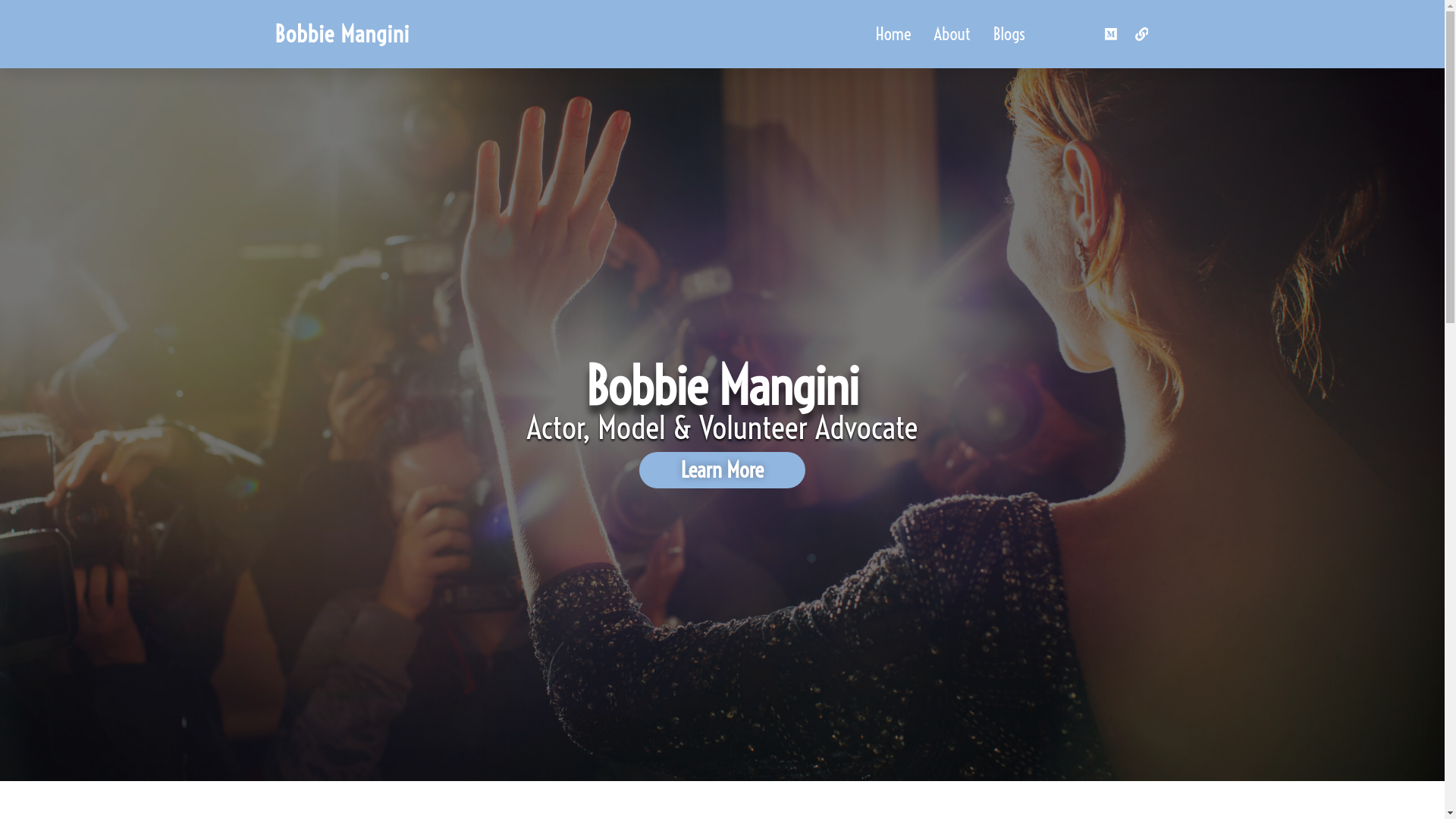 website screenshot of https://bobbiemangini.com/