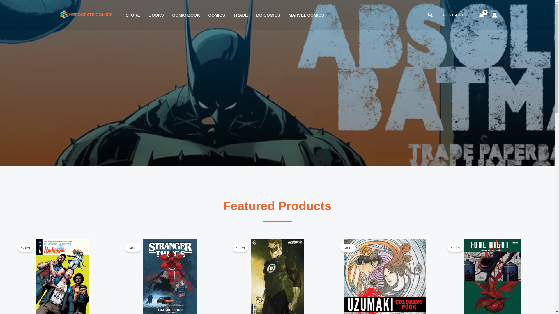 website screenshot of https://herocratecomics.com/
