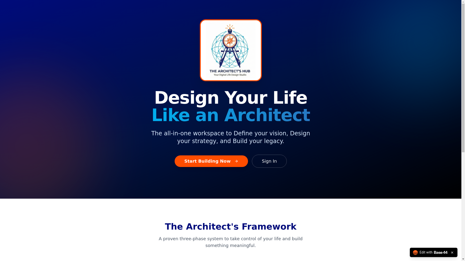 website screenshot of https://architectshub.io/