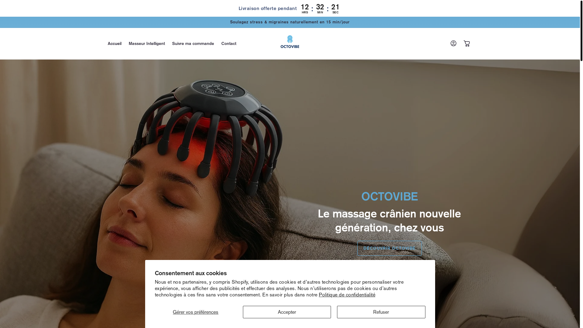 website screenshot of https://octovibe.fr/