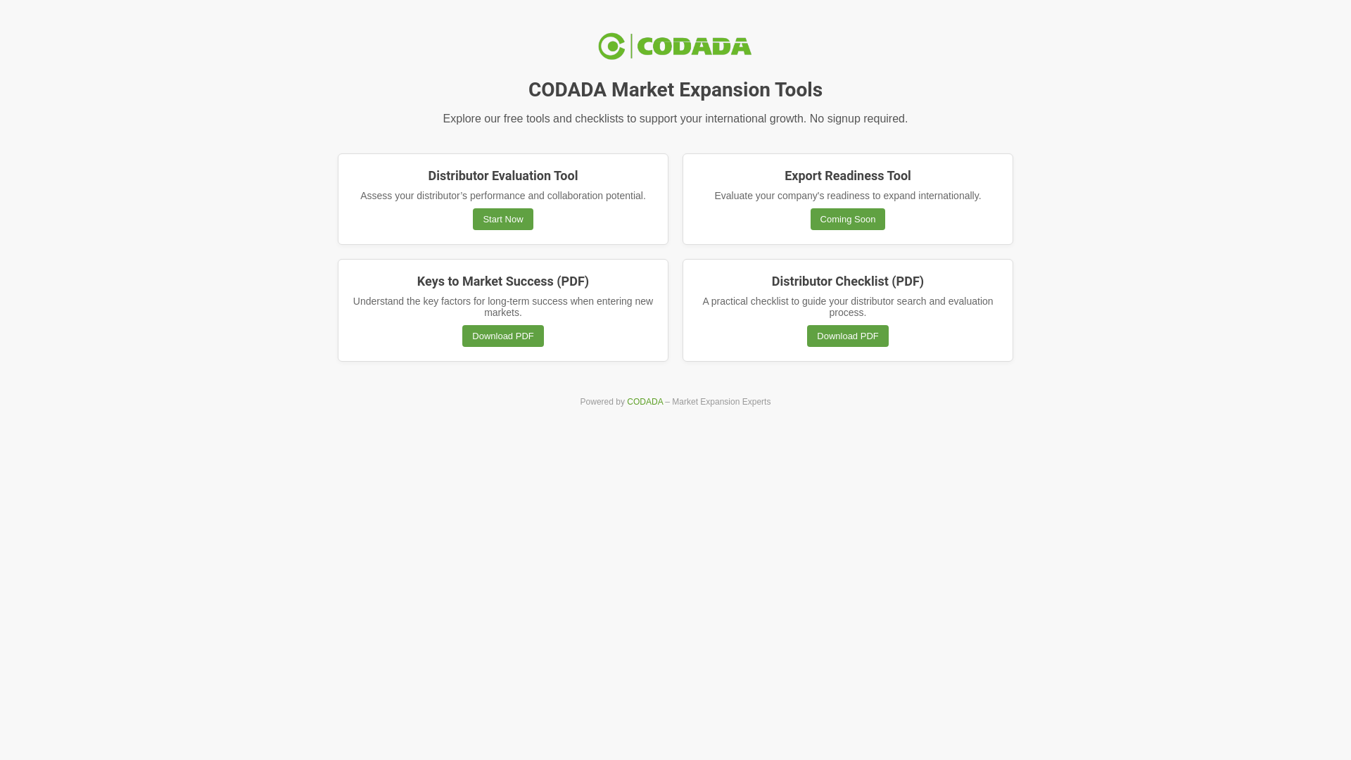website screenshot of https://tools.codada.com/