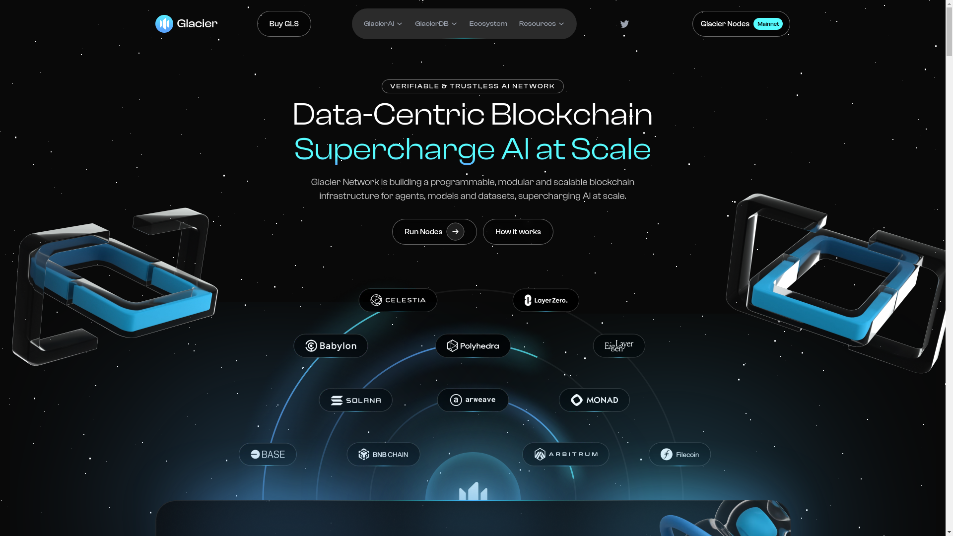 website screenshot of https://glaciernet.vip/