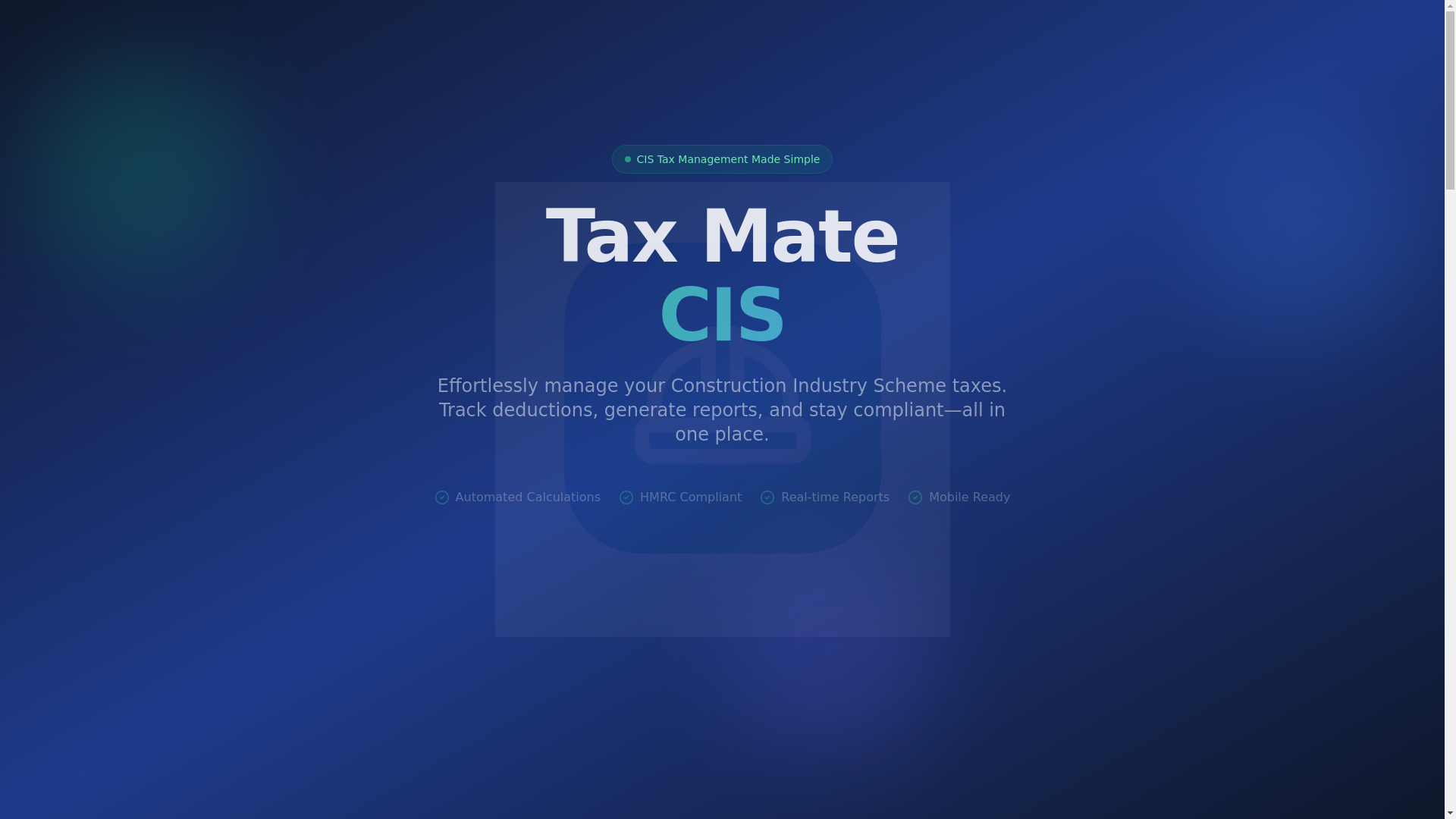website screenshot of https://taxmatecis.com/