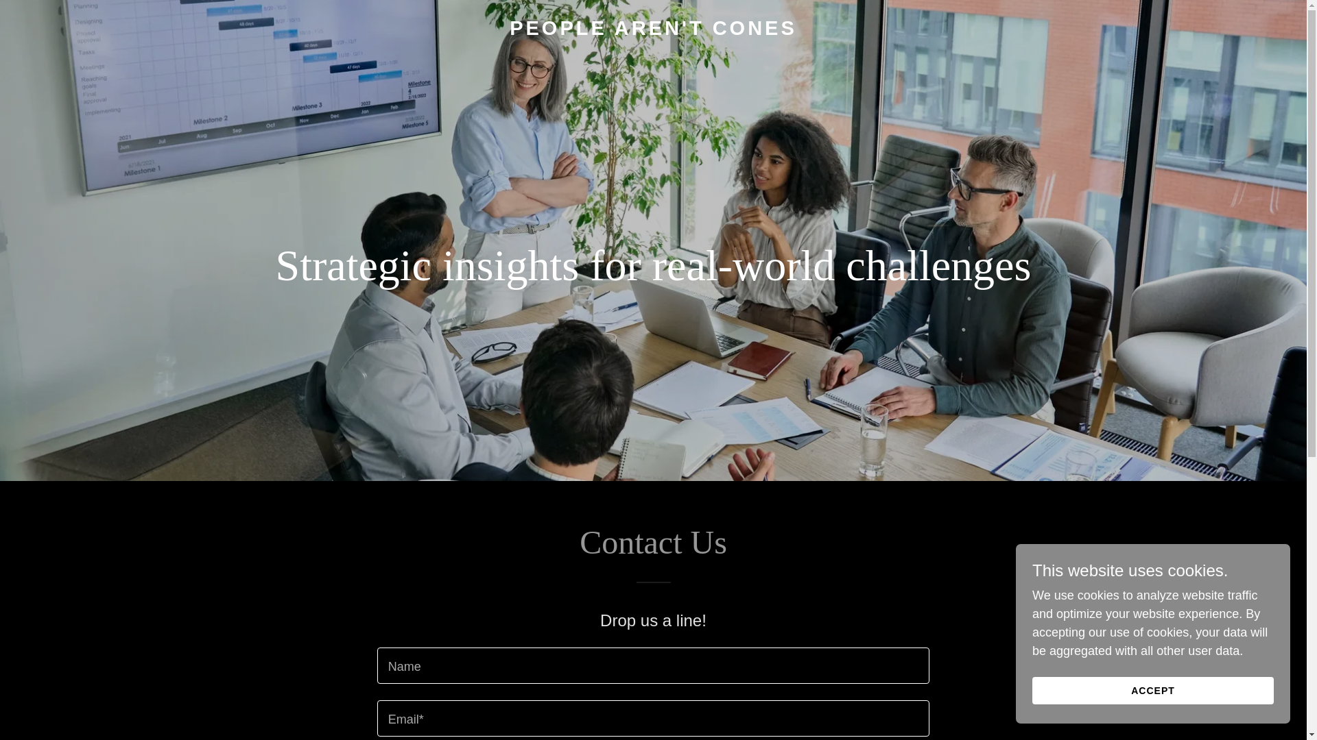 website screenshot of https://peoplearentcones.net/