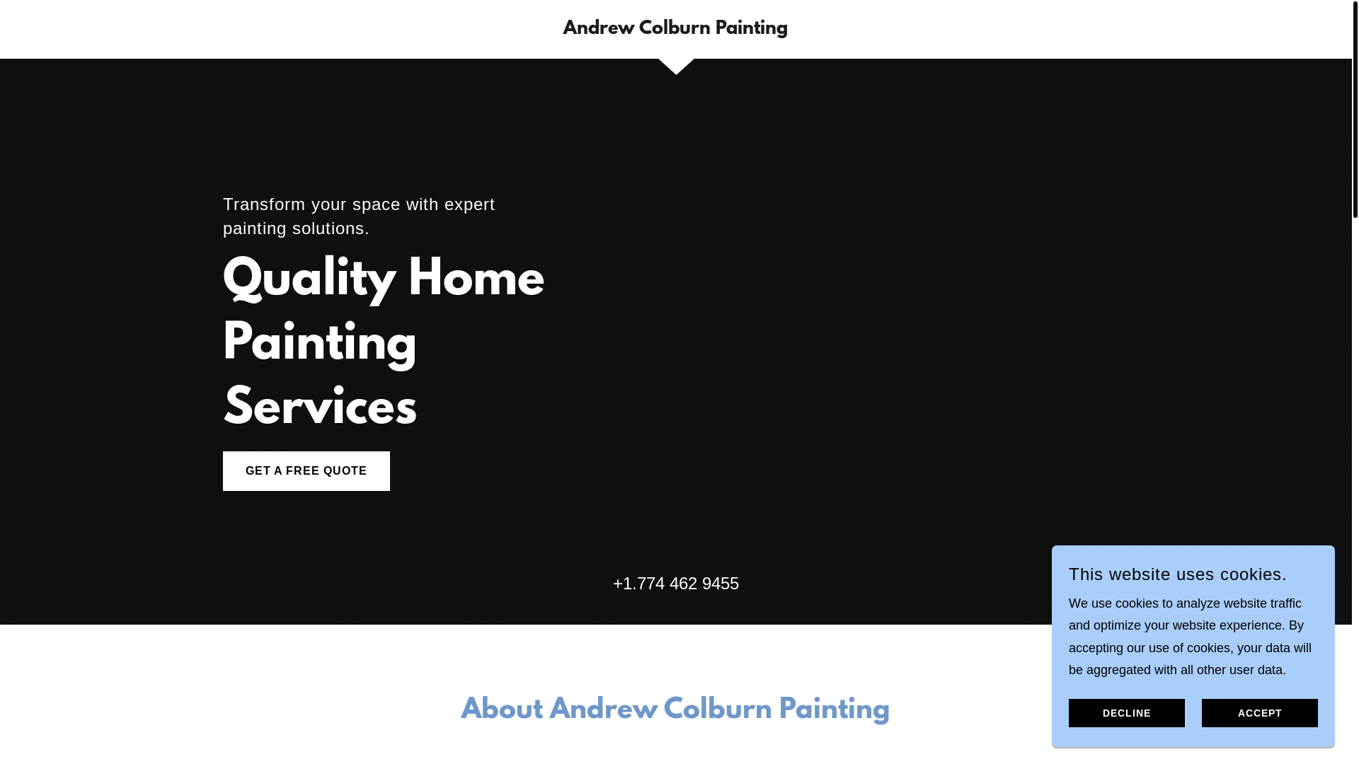 website screenshot of https://andrew-colburn-painting.com/